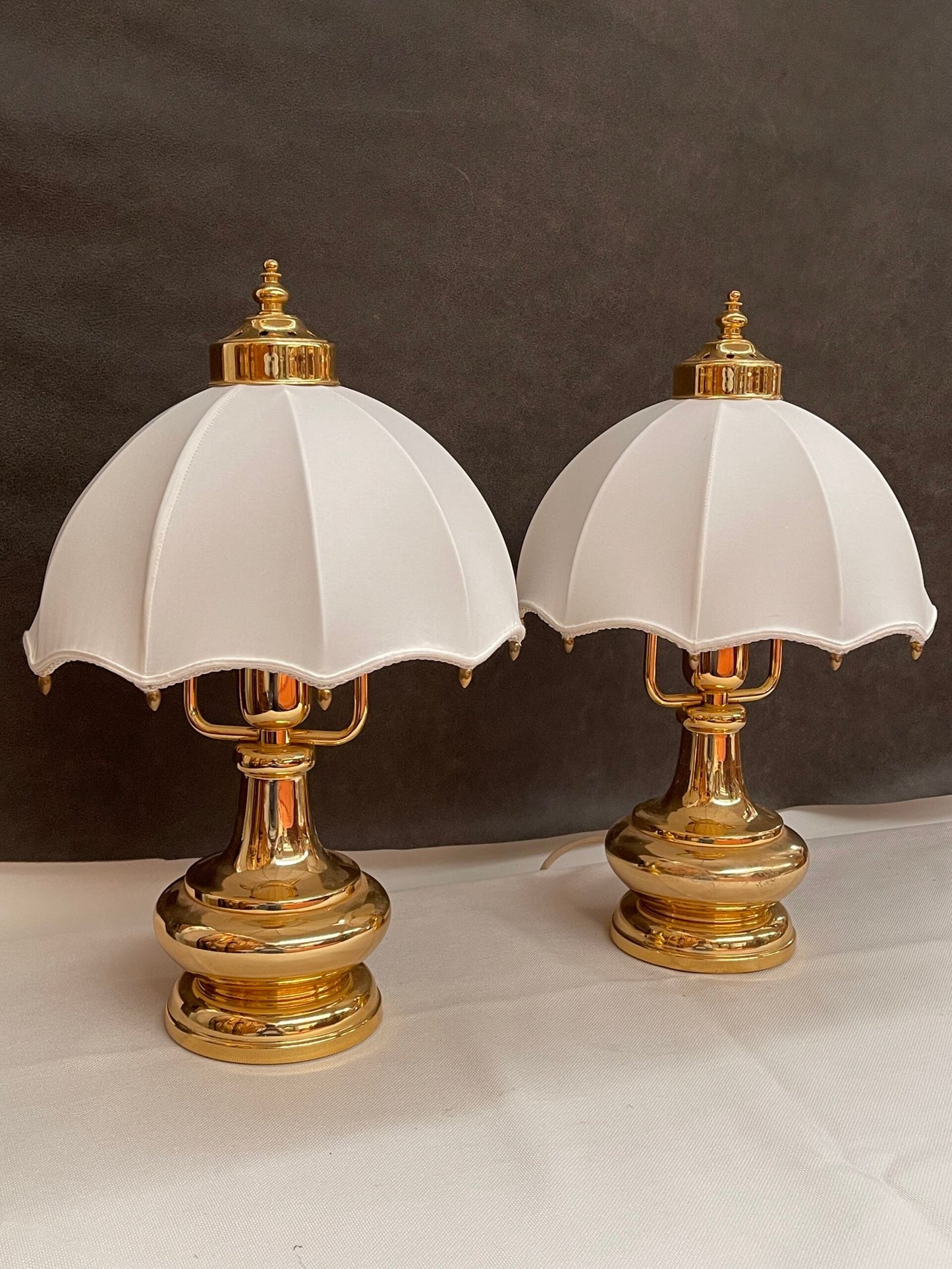 Lampade da tavolo vintage in Ottone