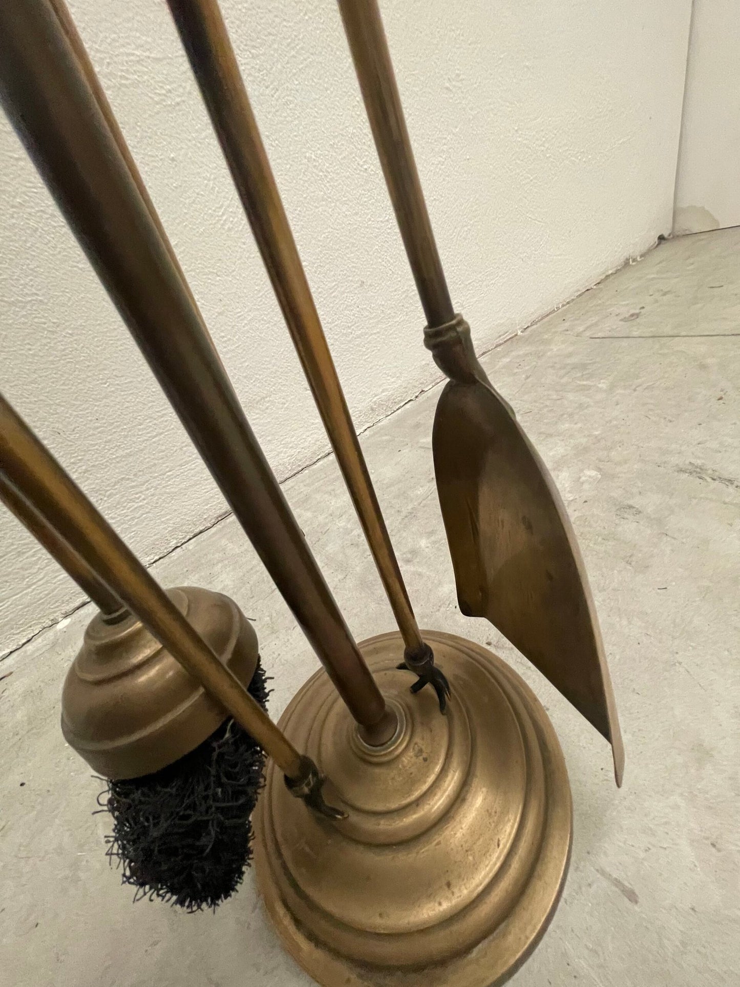 Set da camino in ottone Italian anni '70