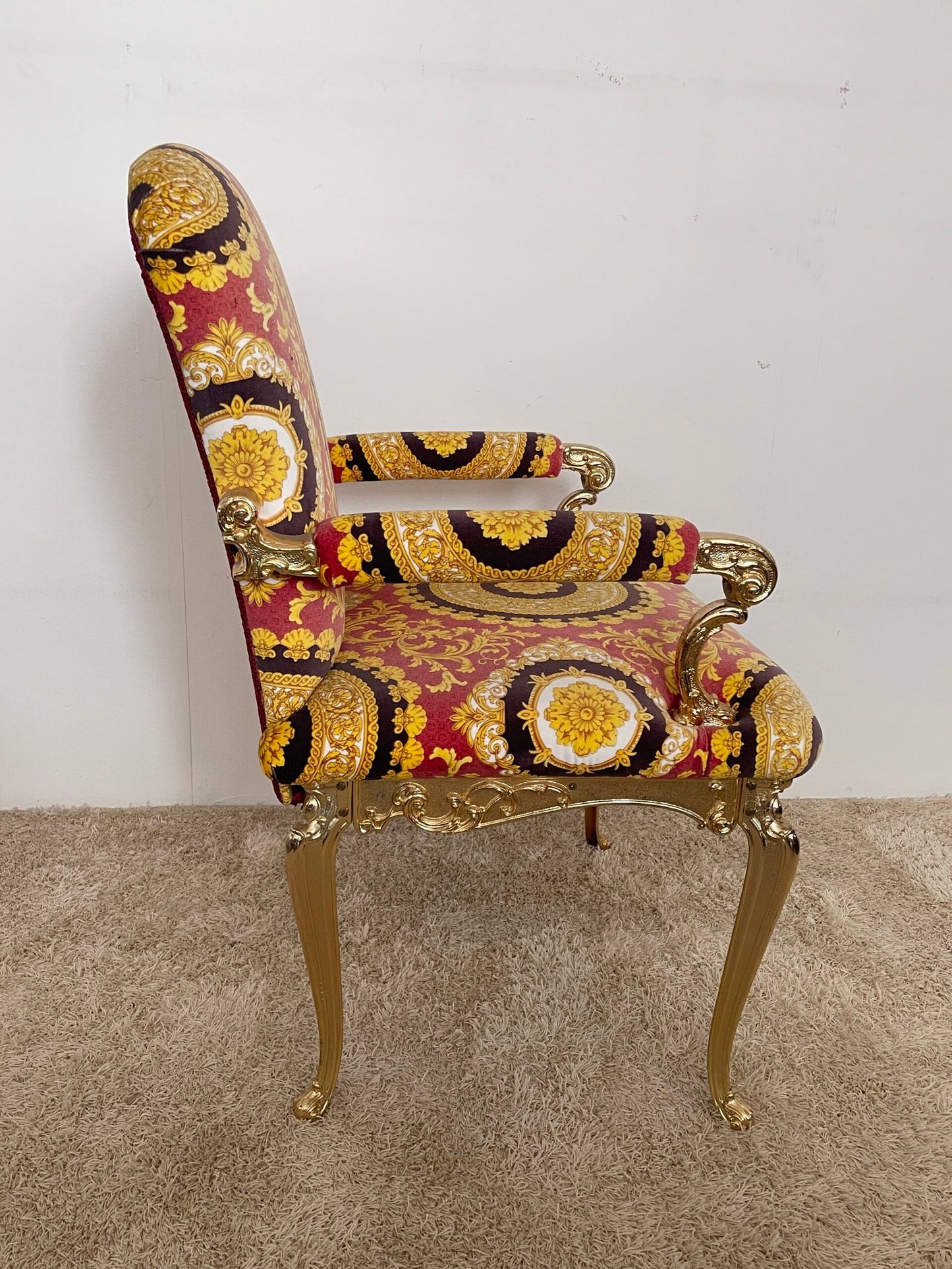 Sedia Barocca «Regina d’Oro» in Bronzo