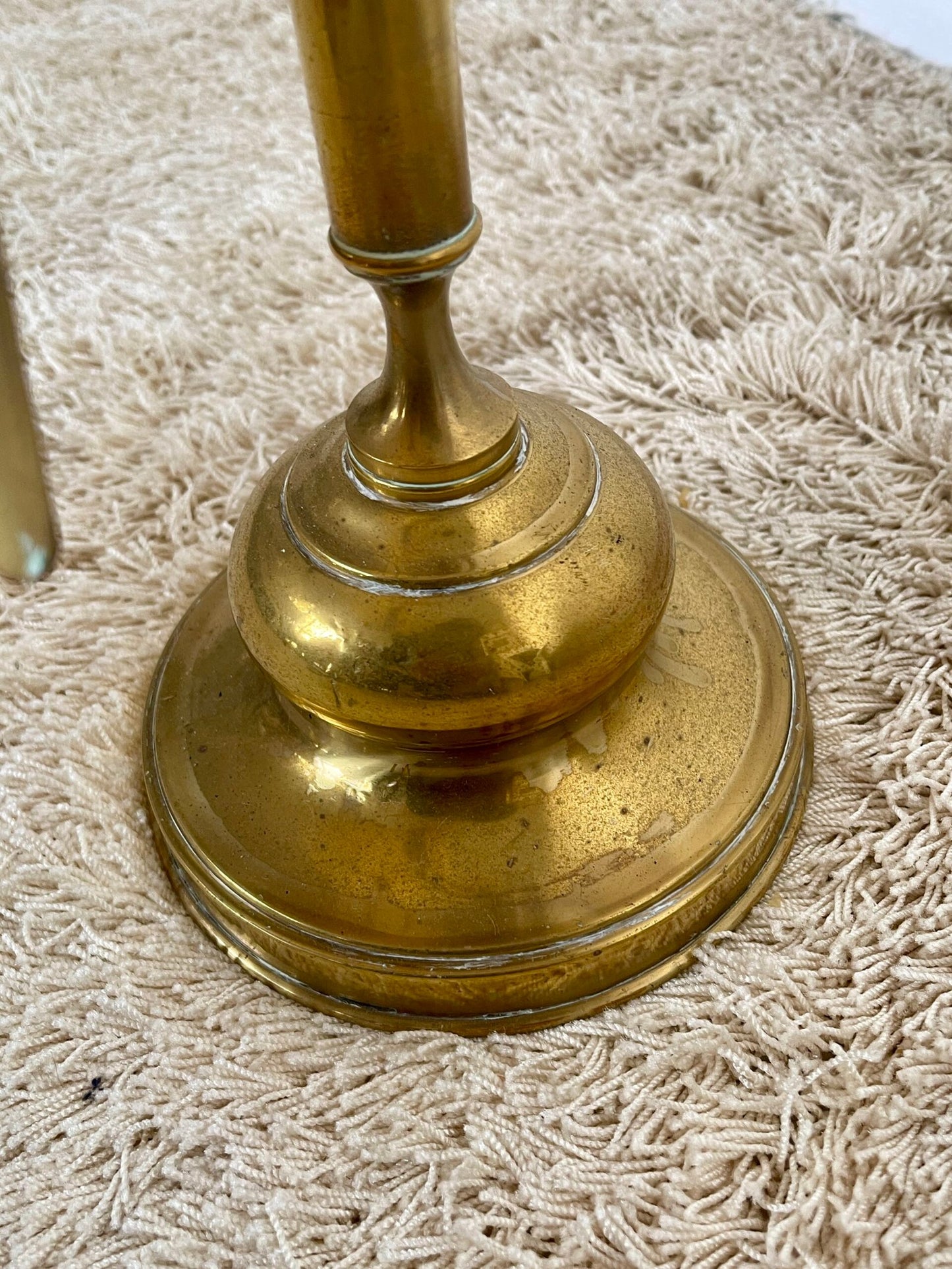 Set Attrezzi da Camino in Ottone con supporto