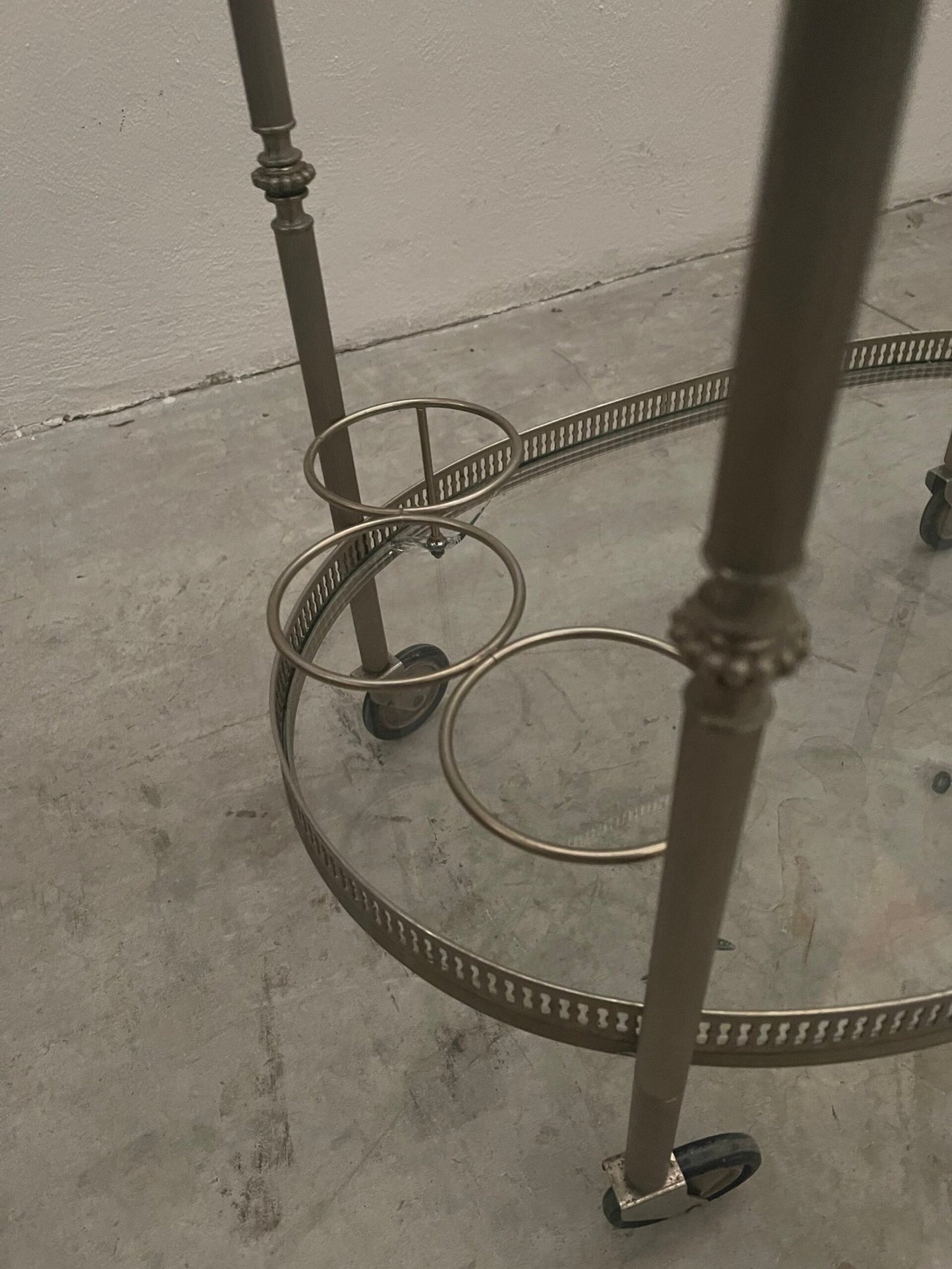 Carrello portavivande in metallo vintage anni '80 italiano