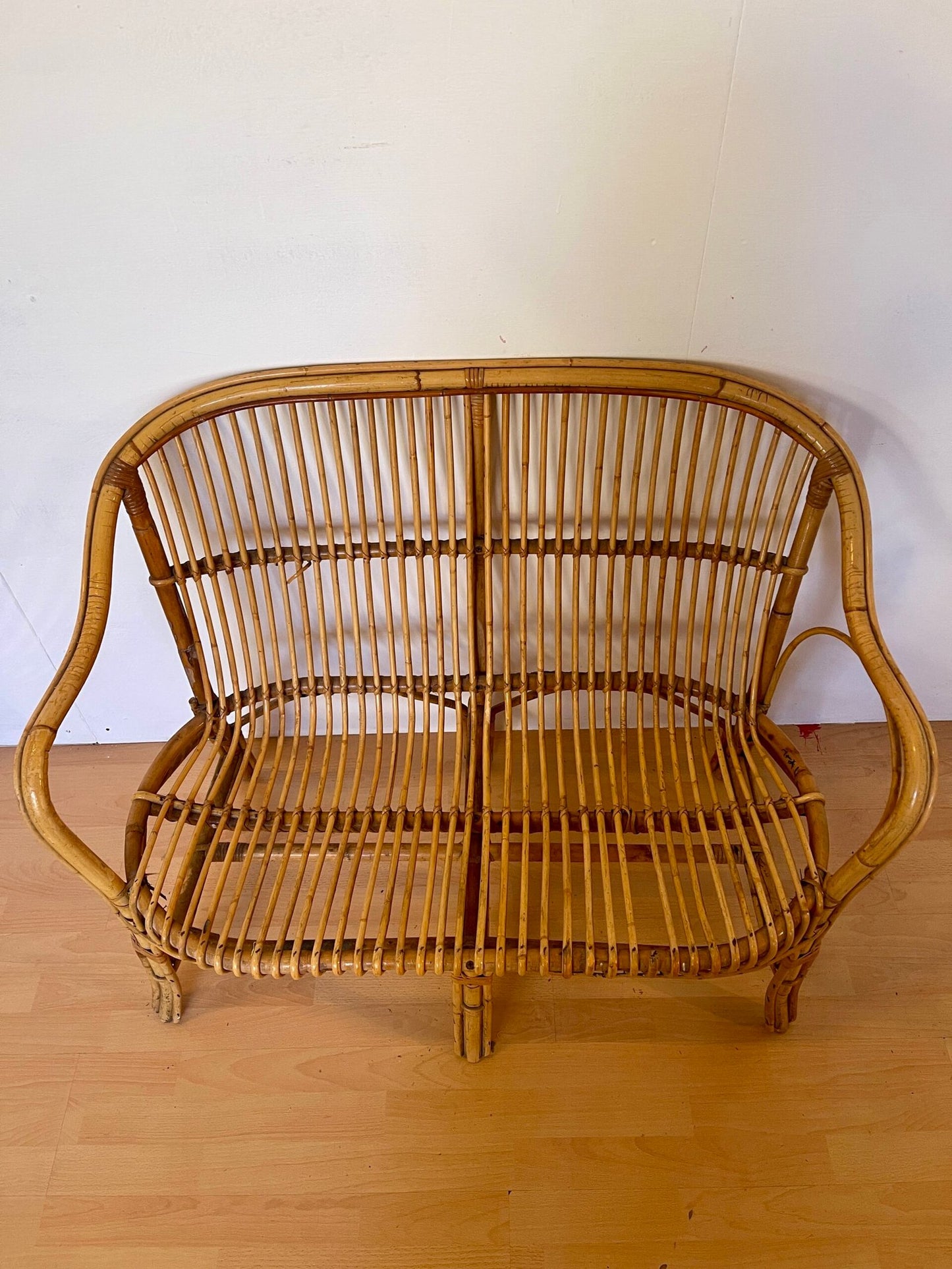 Panca in Rattan Naturale – 2 Posti