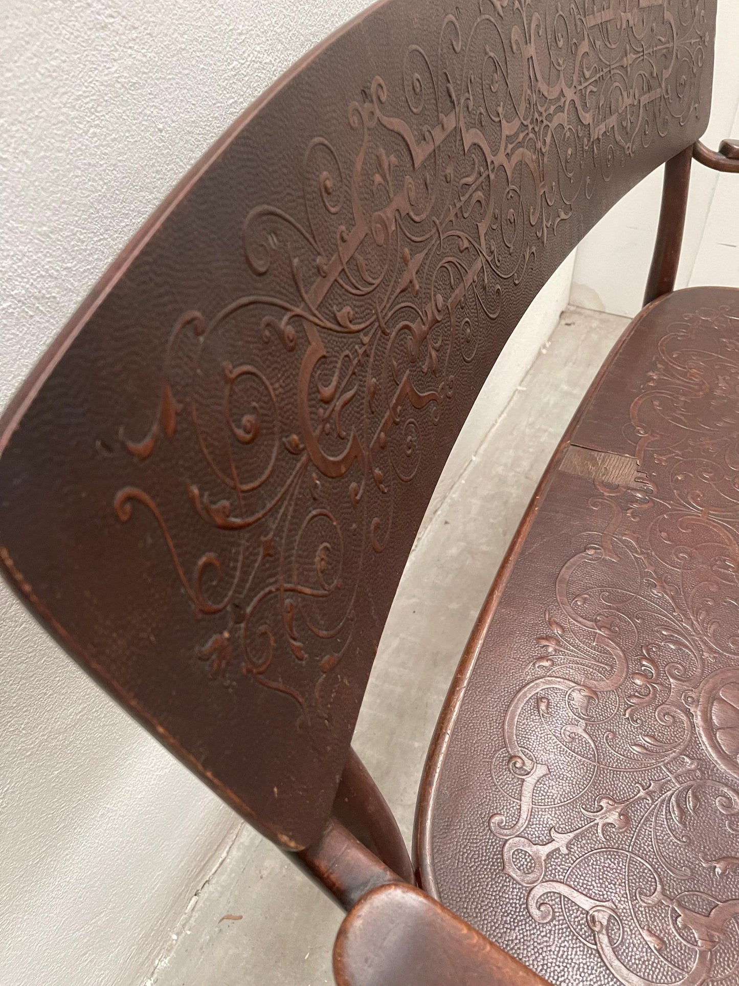 Panca panchina sedia Legno curvo originale Thonet 1800