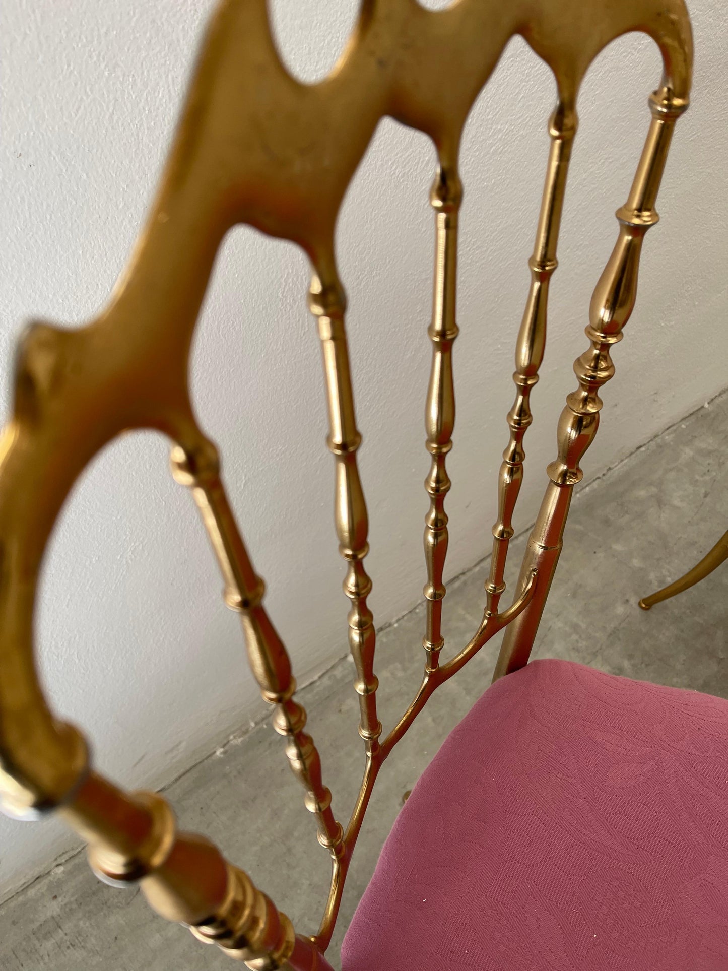 Coppia sedie Italian large Chiavari Brass ottone Dorado