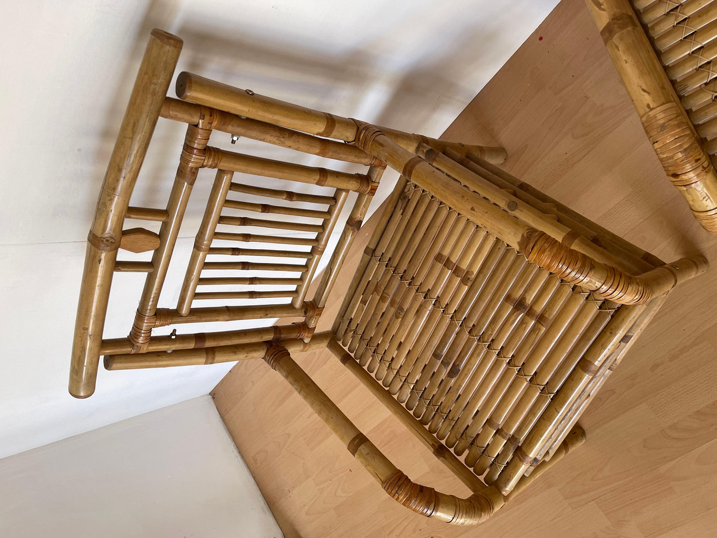 Bellissima coppia sedie in bambu - lago di Como