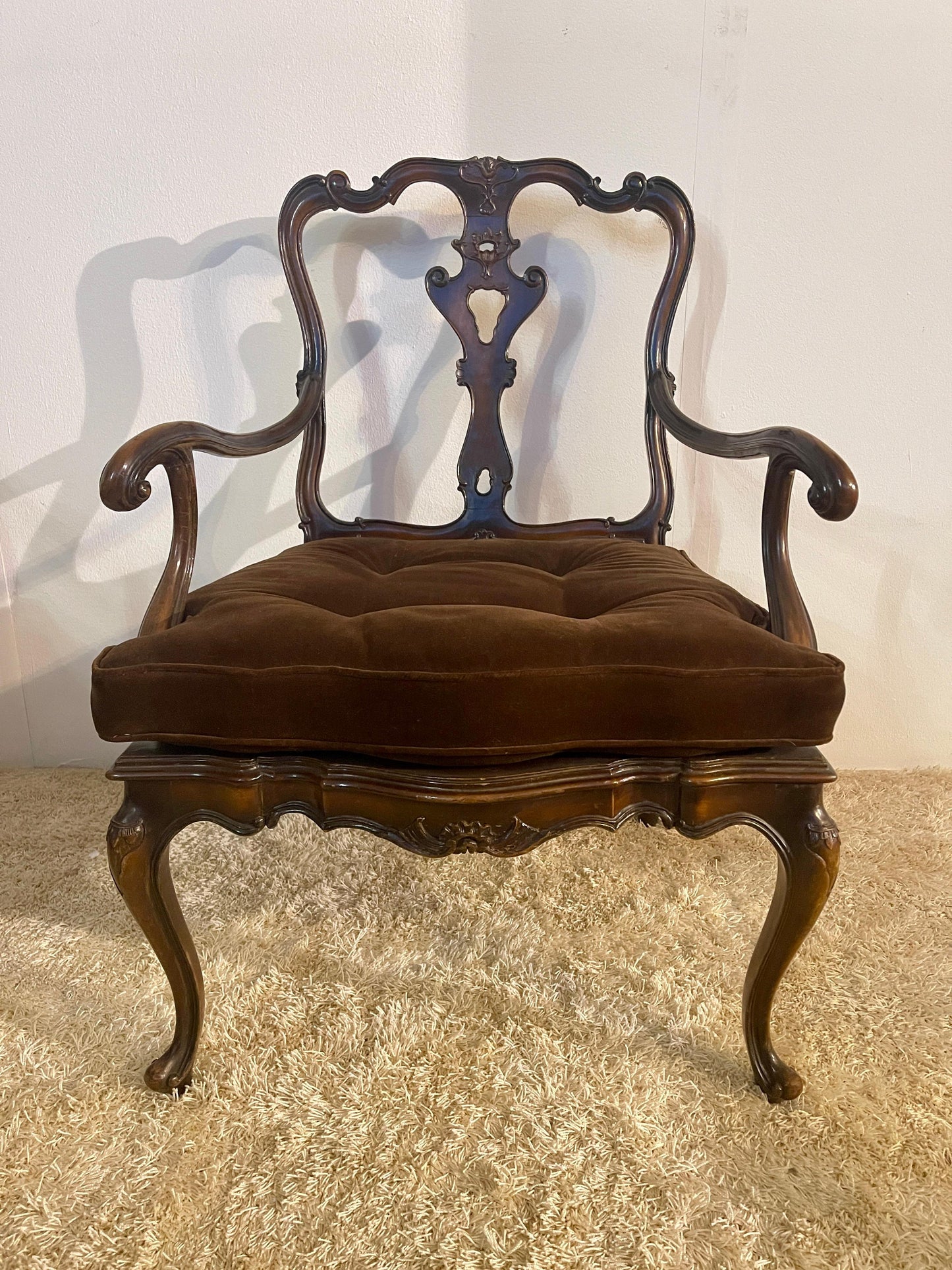 Coppia di poltrone in noce veneto XIX secolo