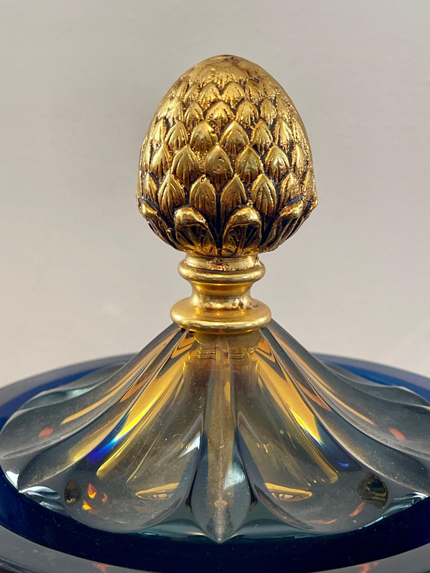 Vasi anfora in cristallo e bronzo dorato firenze italia anni '90