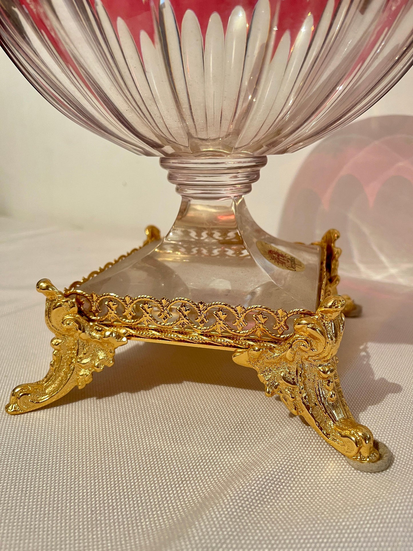 Ciotola di cristallo bohemia XX secolo italian