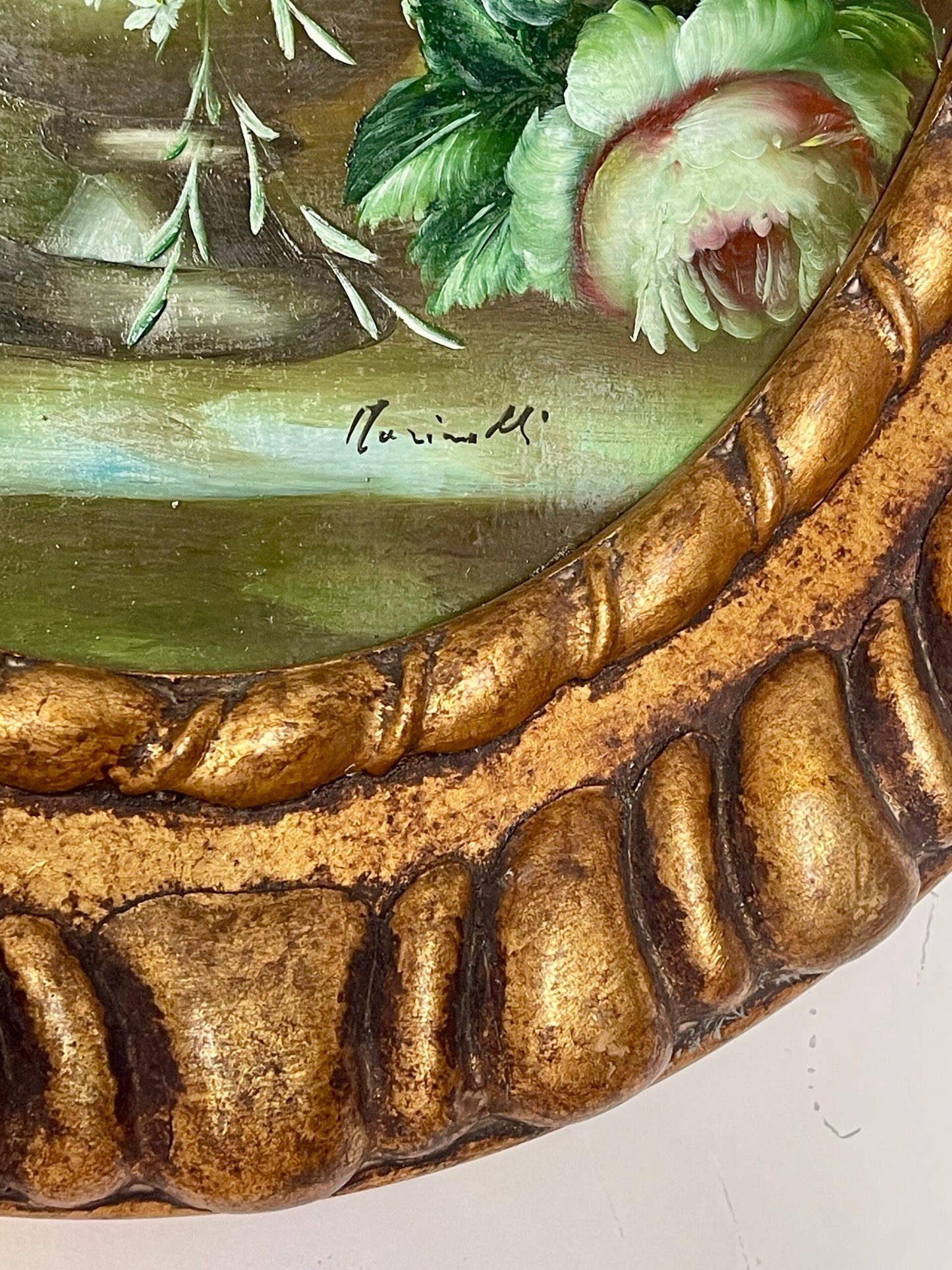 Dipinto ad Olio su Tavola di Fiori Still Life di Nanielli