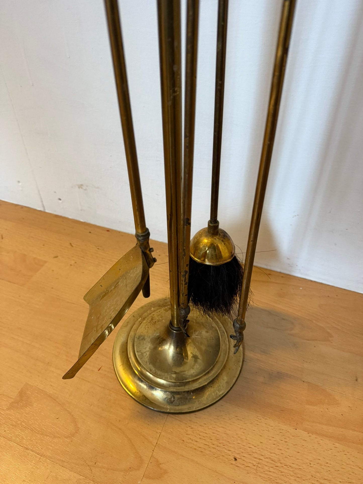 Set di Attrezzi da Camino in Ottone Massiccio