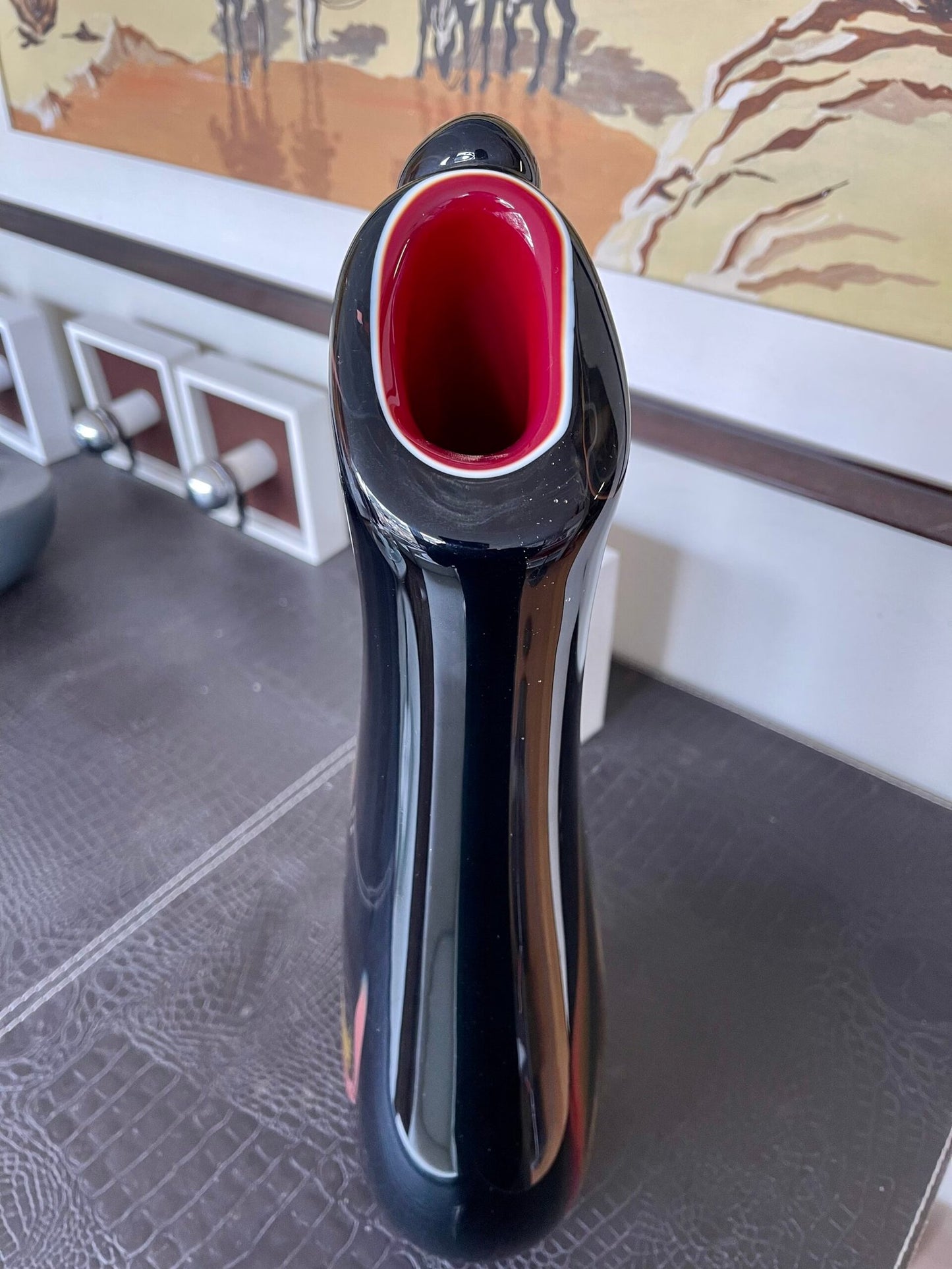 Vaso in vetro artistico multicolore