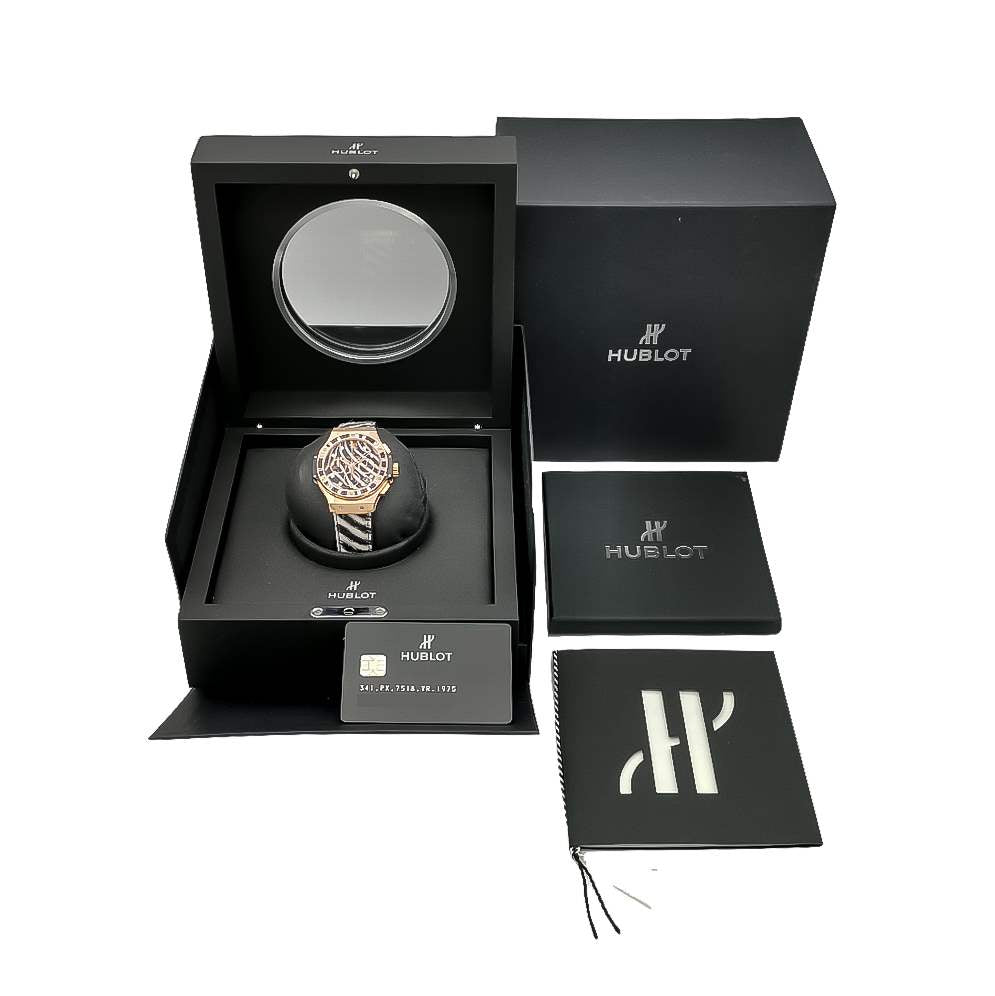 BIG BANG ZEBRA LIMITED EDITION 250PC 341.PX.7518.VR.1975 ROSE GOLD FULL SET YEAR 2021 41MM