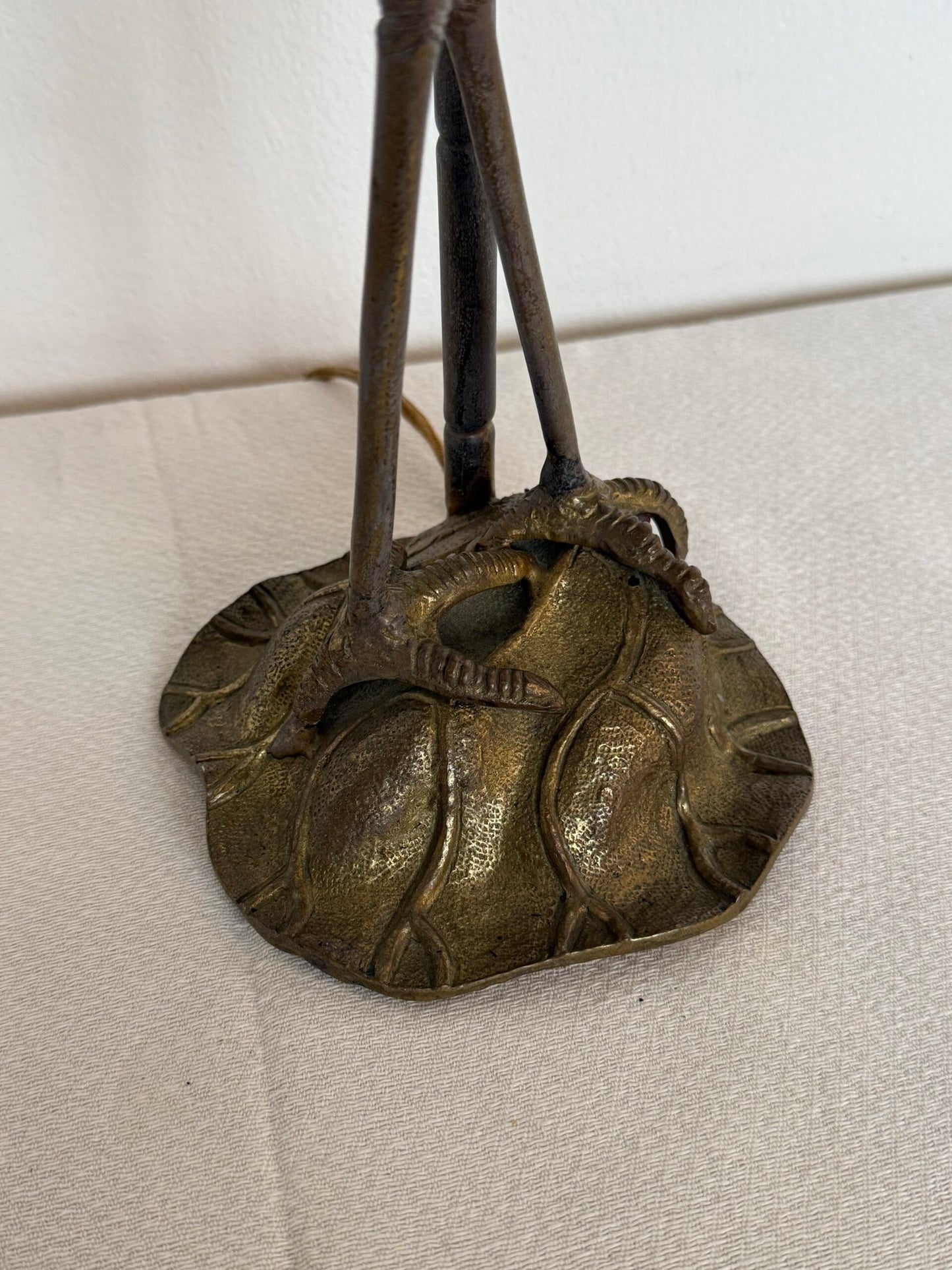 Lampa da tavolo vintage con Base a Forma di Airone