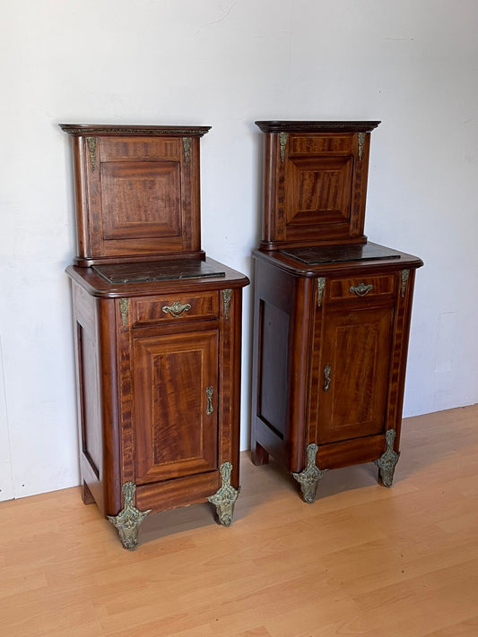 Coppia di comodini italiani in stile impero, anni 50