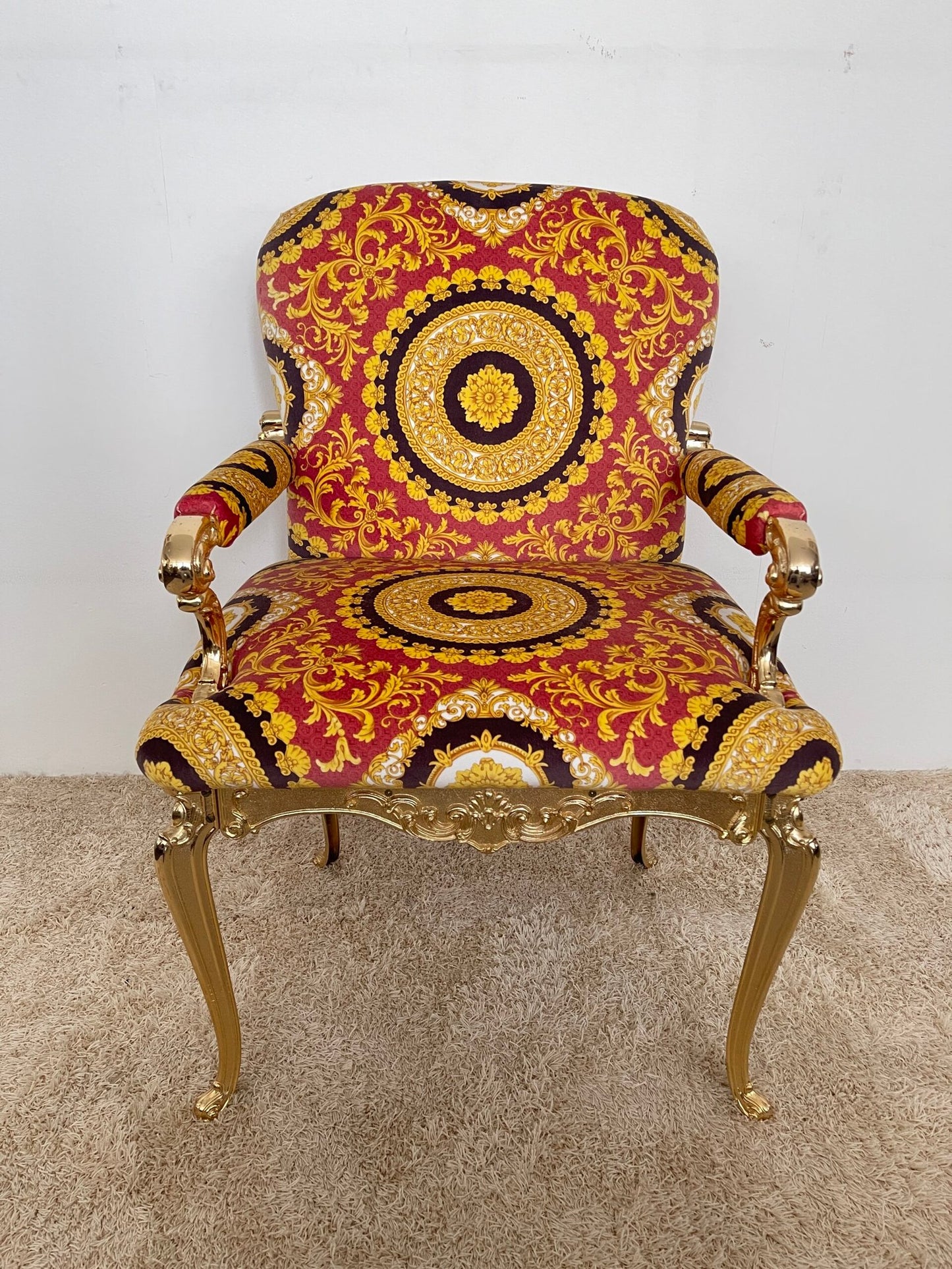 Sedia Barocca «Regina d’Oro» in Bronzo