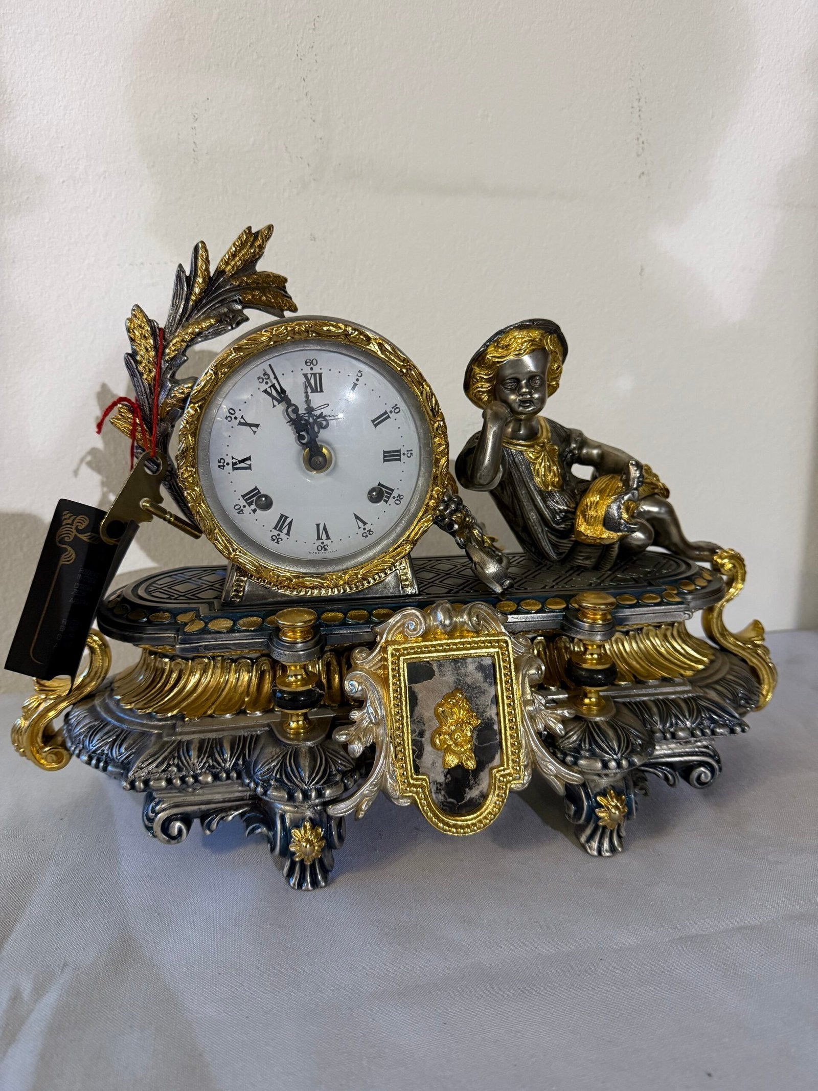 orologio da tavolo "Opulenza Bicolore"