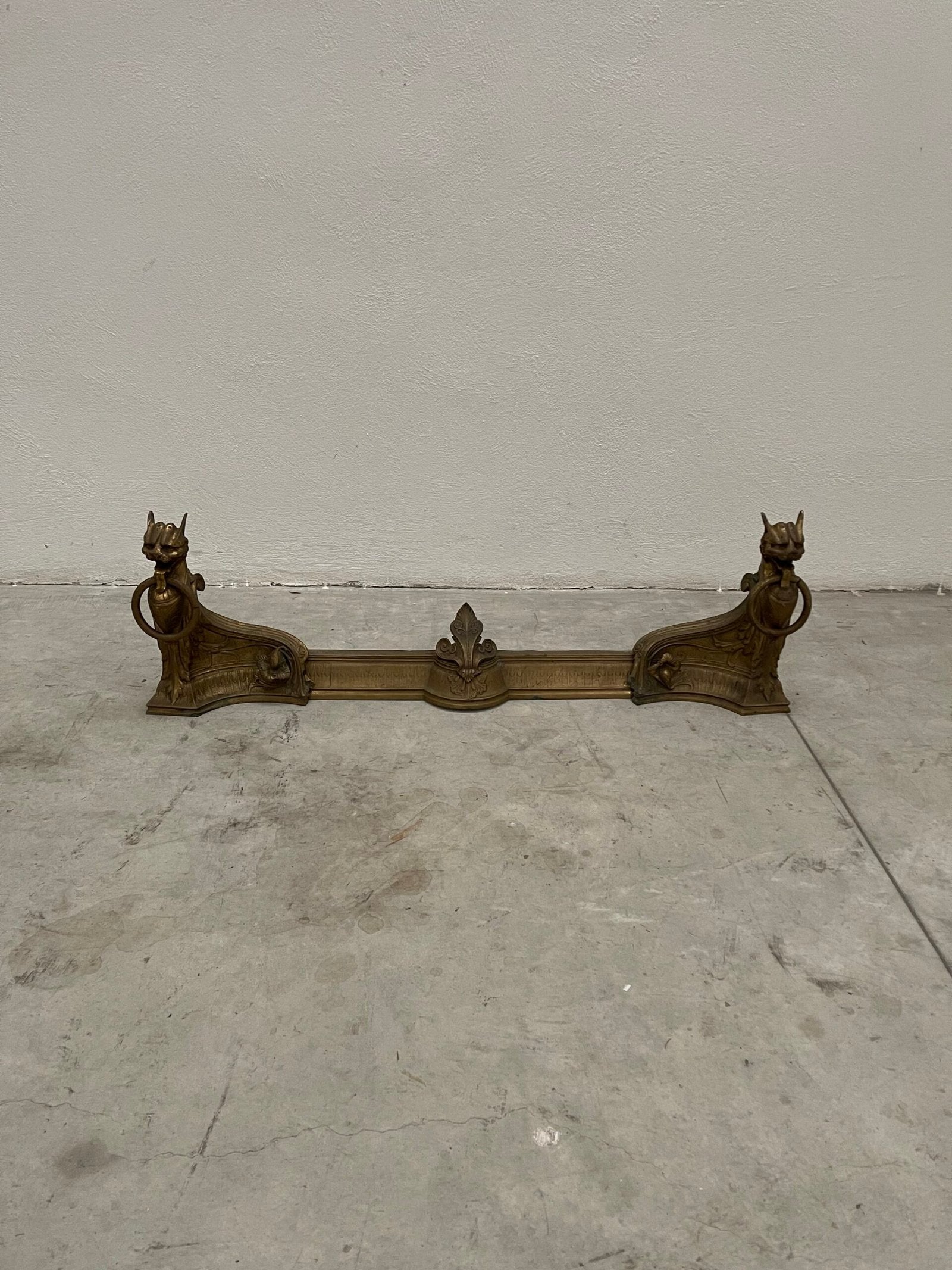 Antico Parafuoco in ottone stile imperio XIX secolo italiano