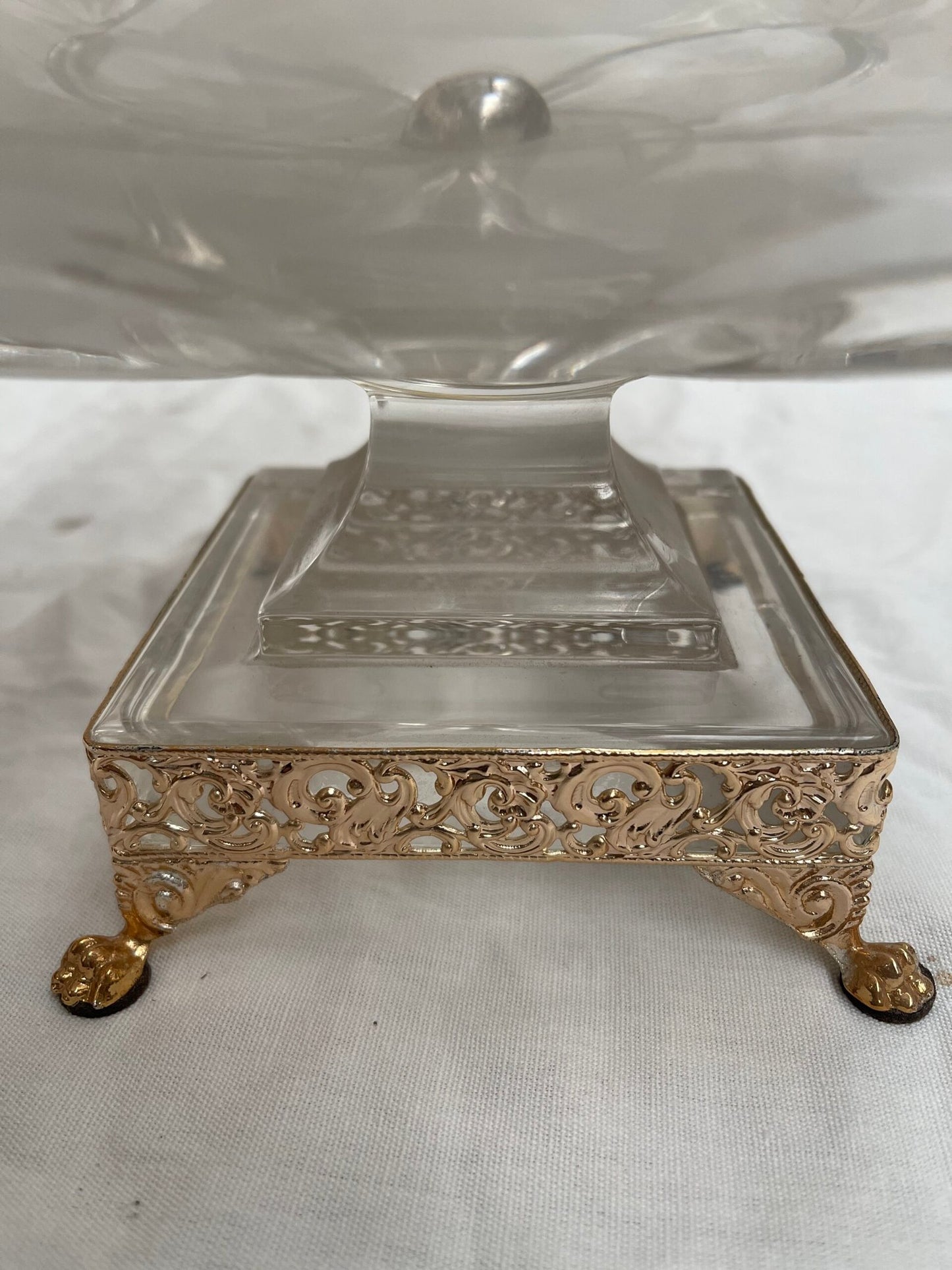 Centrotavola/Bomboniera in Cristallo e Metallo