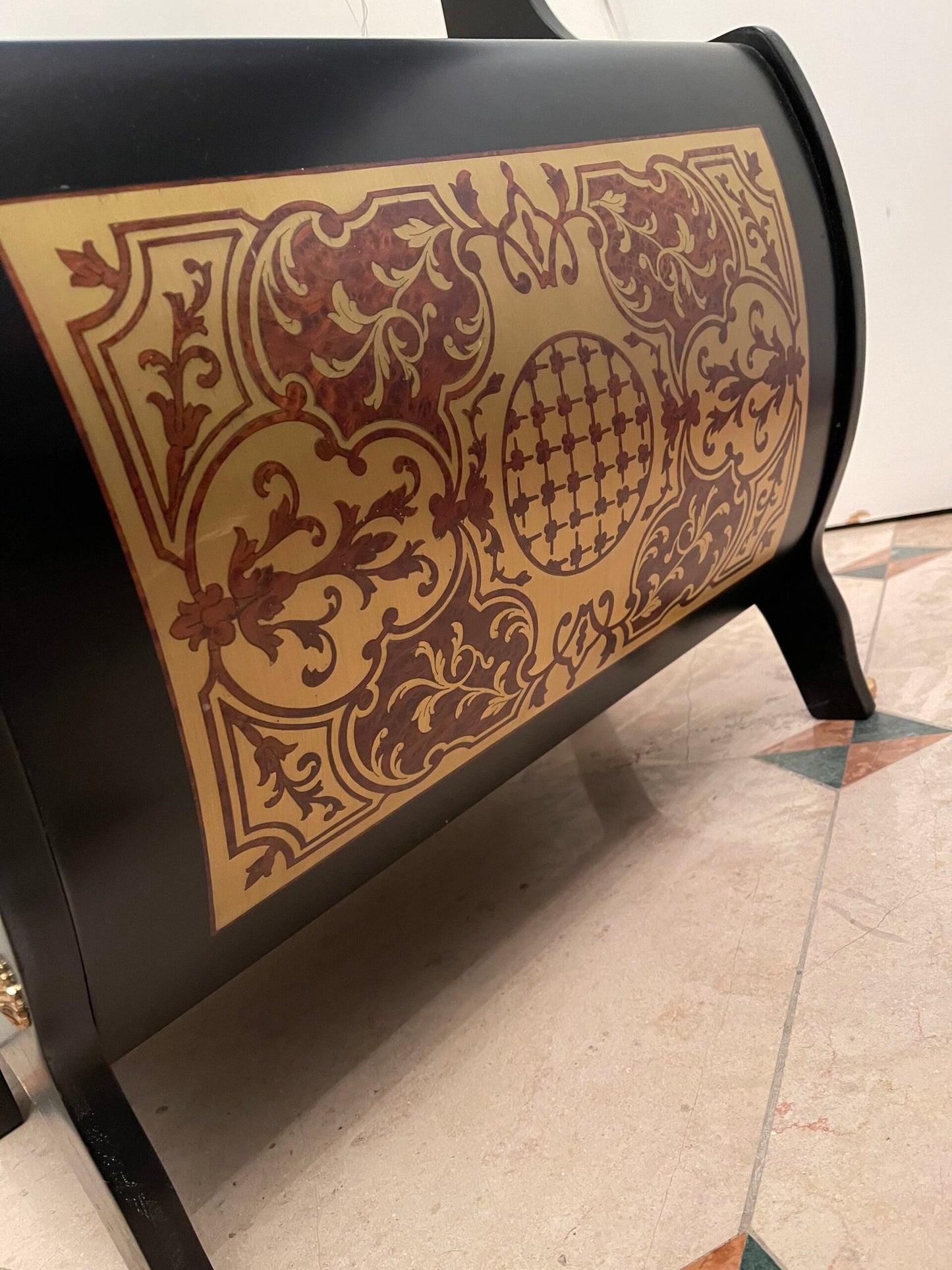 Portariviste in legno da salotto stile versailles anni '70