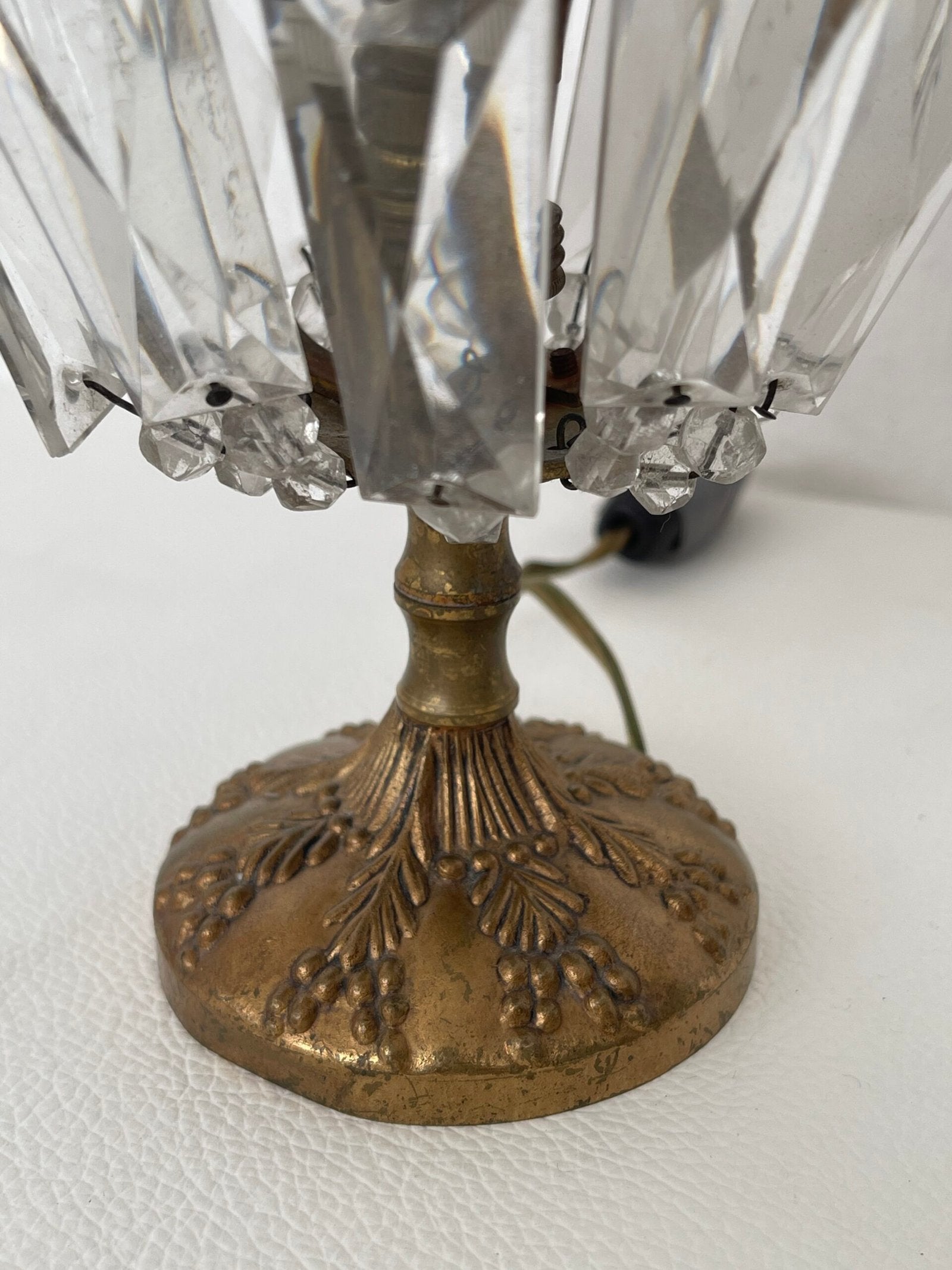 Coppia di lampade vintage con Cristalli - Eleganza Dorata