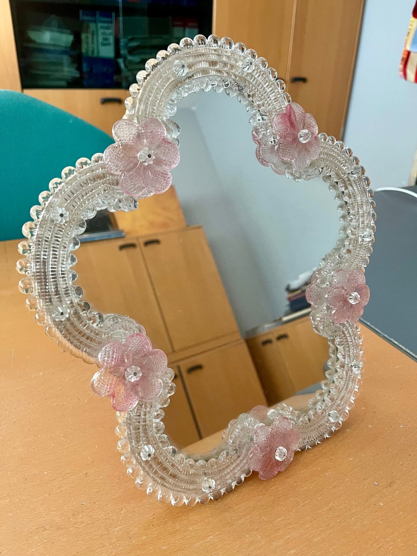 Specchio Decorativo con Fiori