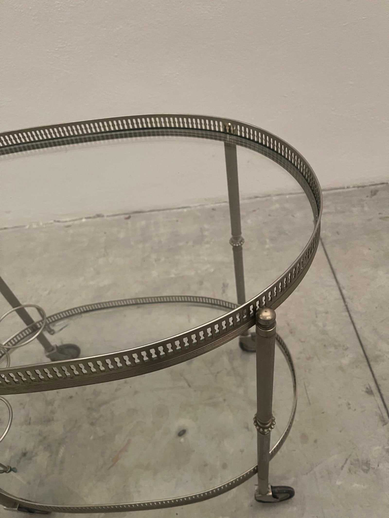 Carrello portavivande in metallo vintage anni '80 italiano