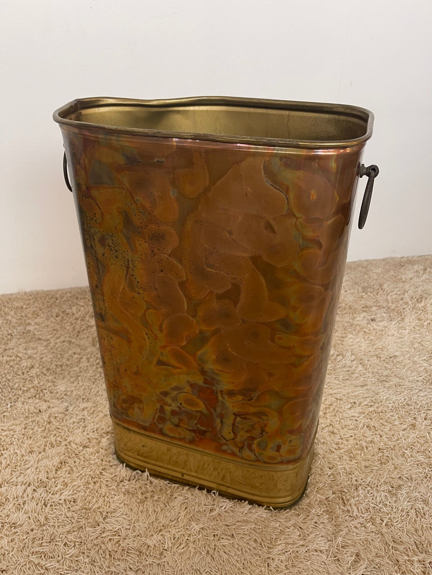 Secchio in Rame Anticato con Manici Laterali – Stile Vintage