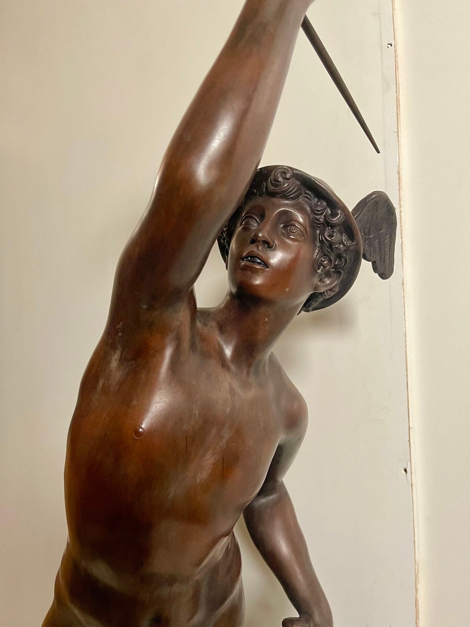 Scultura in Bronzo di Mercurio (Ermes) – Arte Classica Dinamica