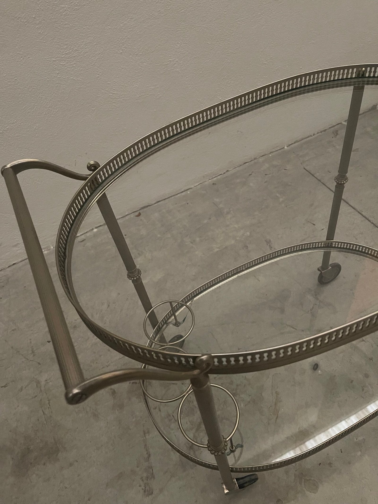 Carrello portavivande in metallo vintage anni '80 italiano