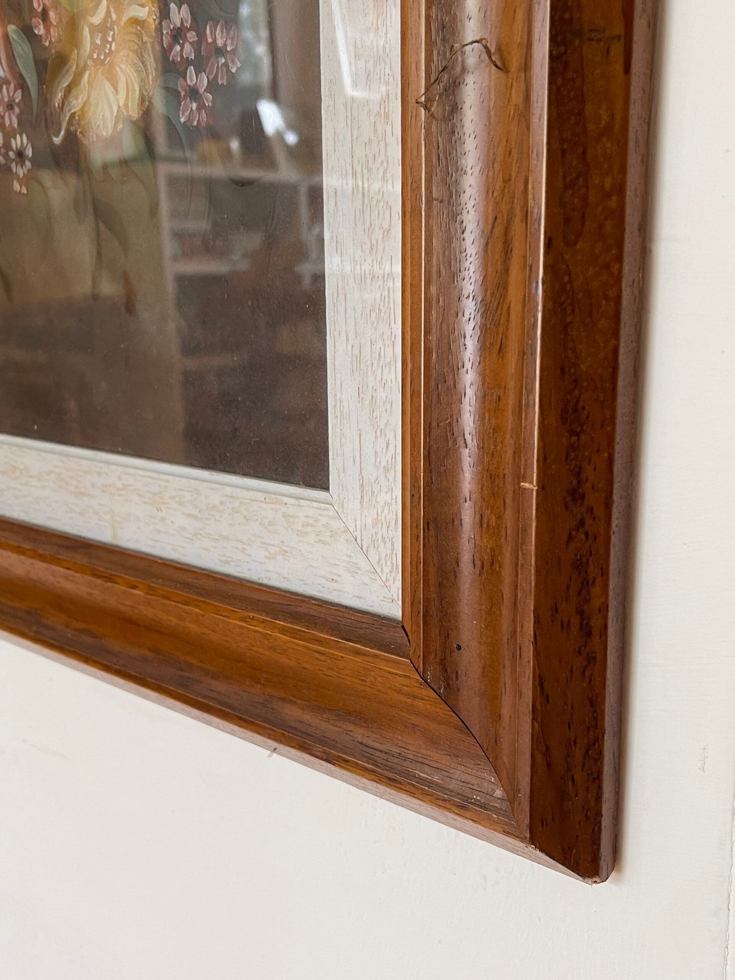 plendido quadro raffigurante un raffinato bouquet floreale dipinto a mano vintage