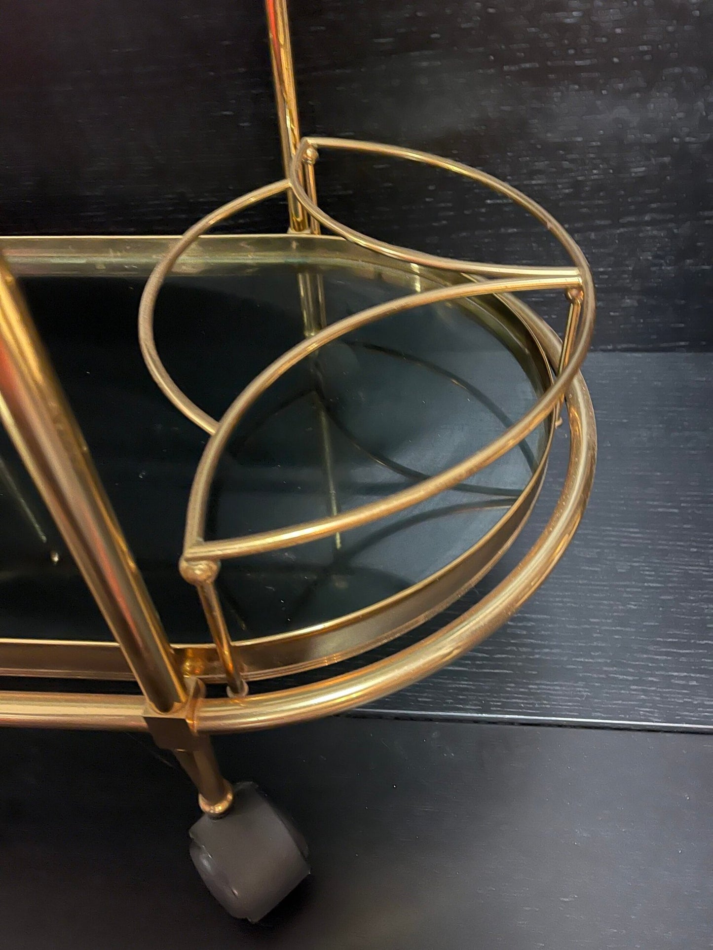 Carrello bar in ottone italiano anni '90