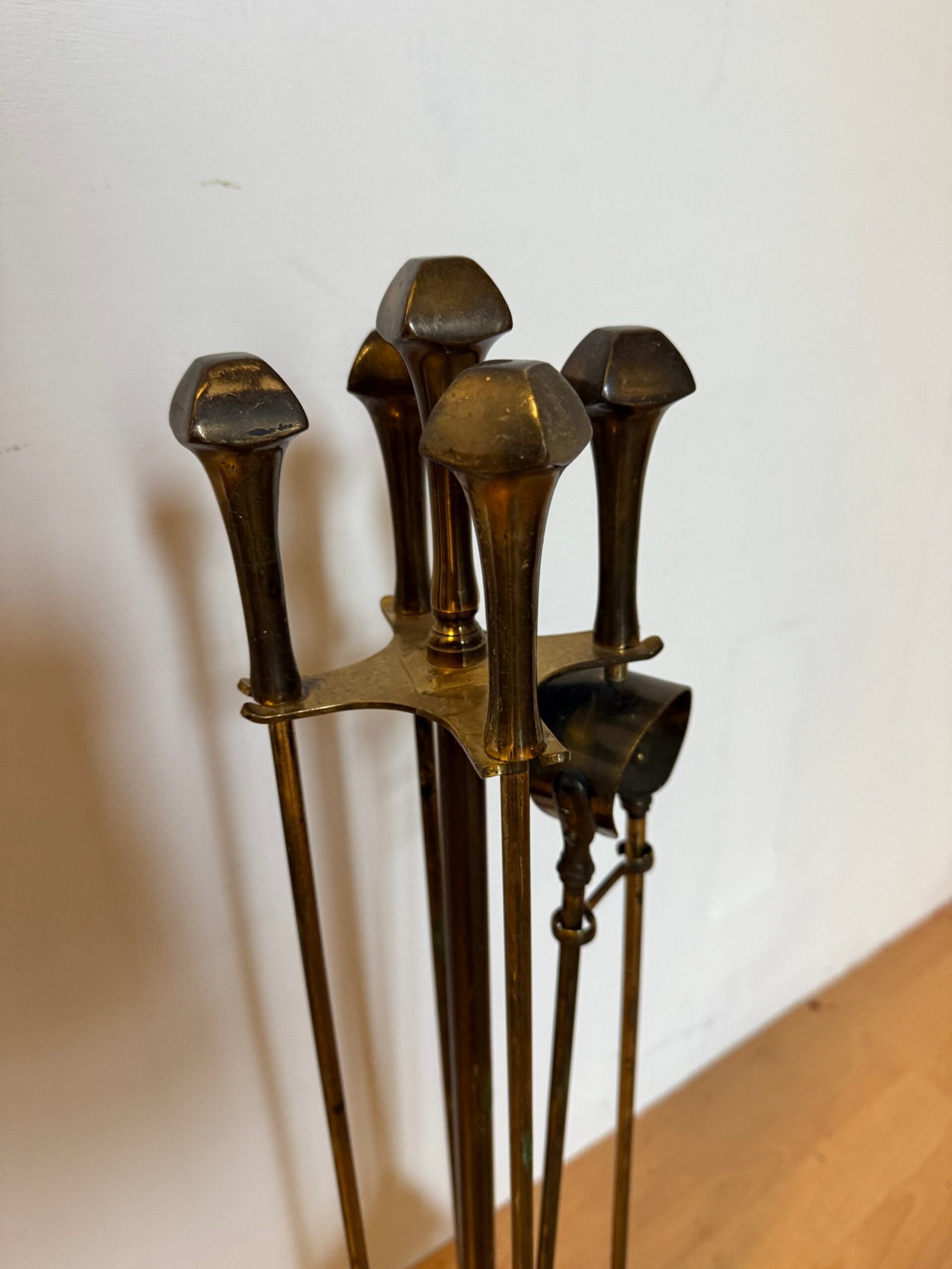 Set di Attrezzi da Camino in Ottone Massiccio