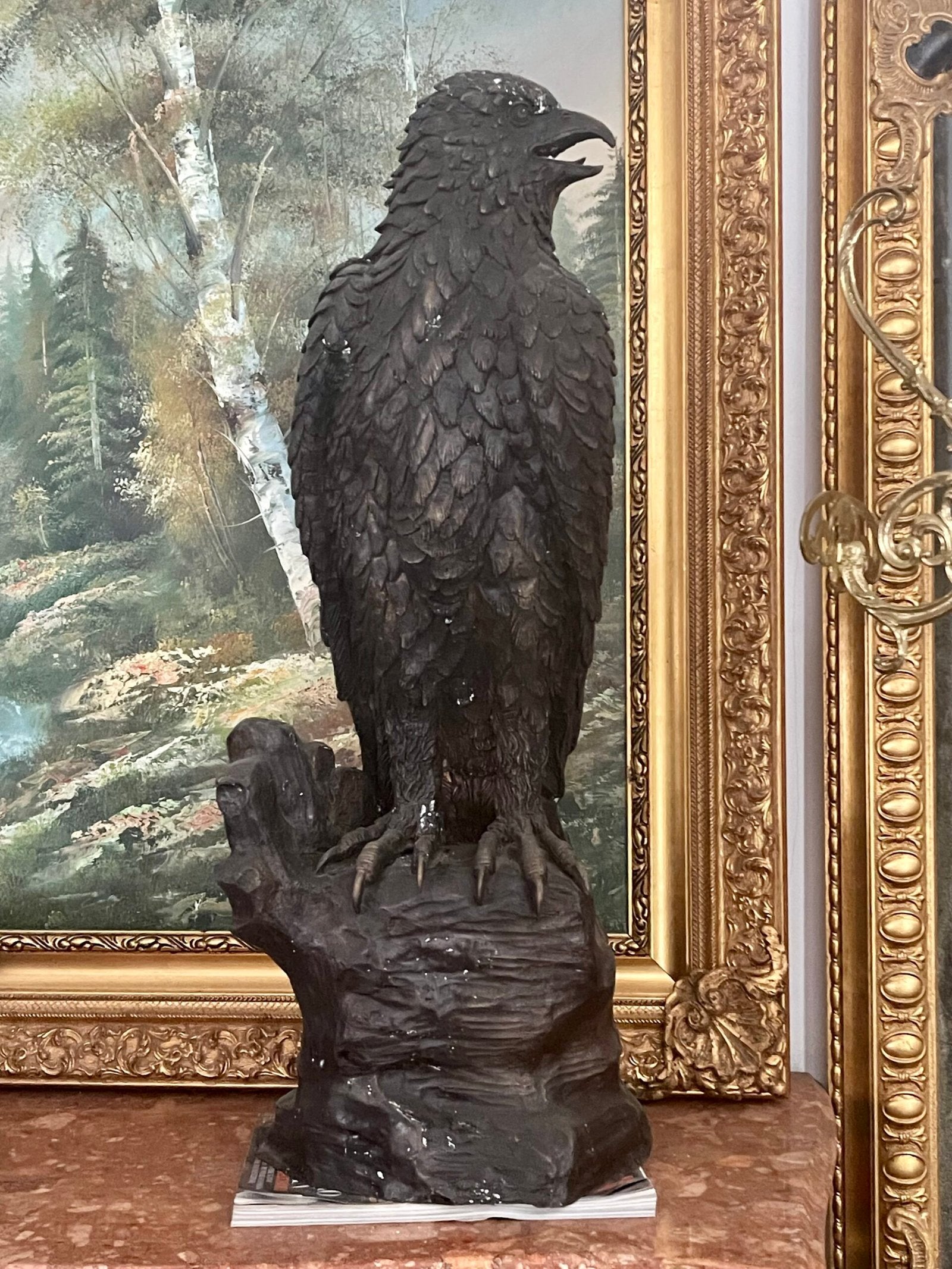 Scultura d’Aquila in Bronzo / Metallo Patinato