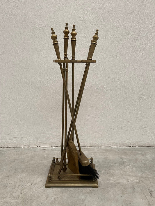 Atrezzi da camino in bronzo stile imperio XX secolo italiano