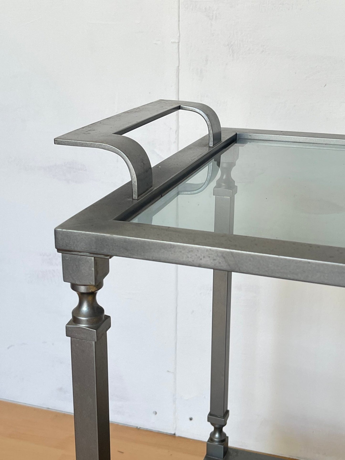 Carrello da Servizio in Metallo e Vetro, anni 90 – Design Industriale vintage