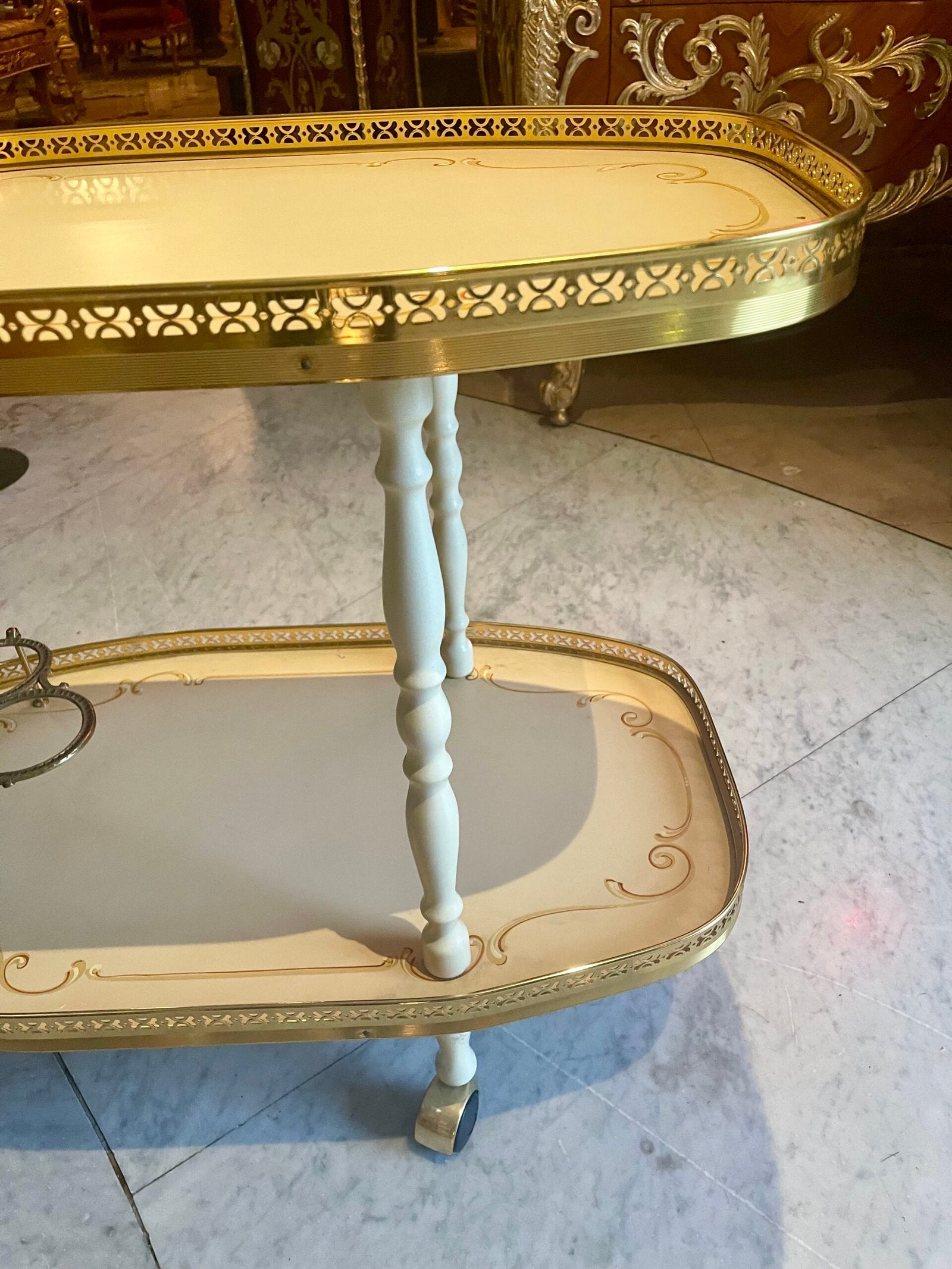 Carrello Portavivande Dolce stile Rococò