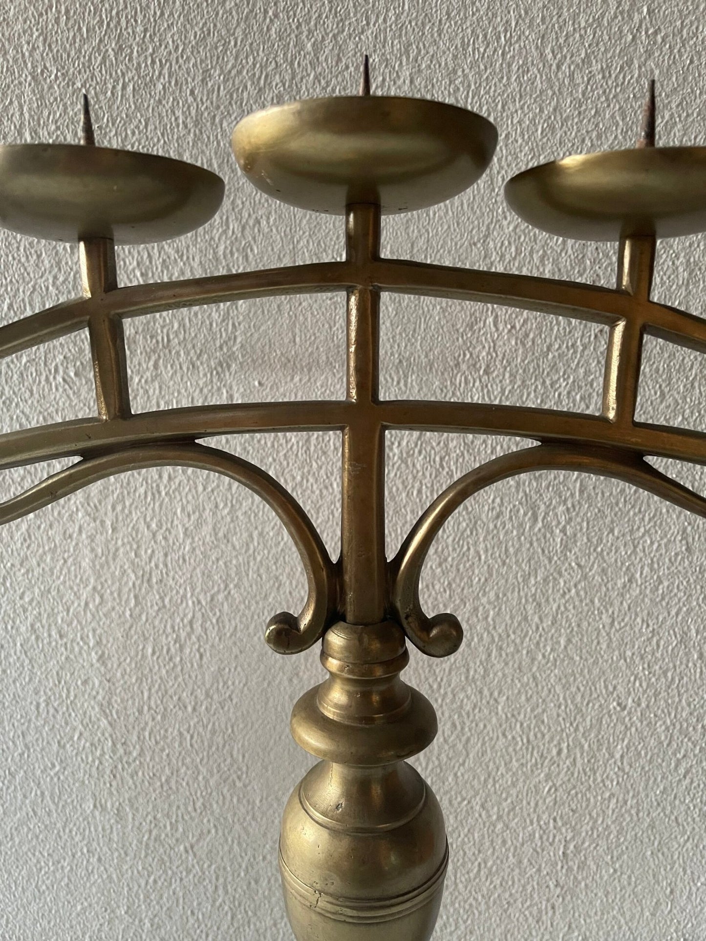 Grande Candelabro a 7 Braccia in Otto Massiccio, Design "Ponte"