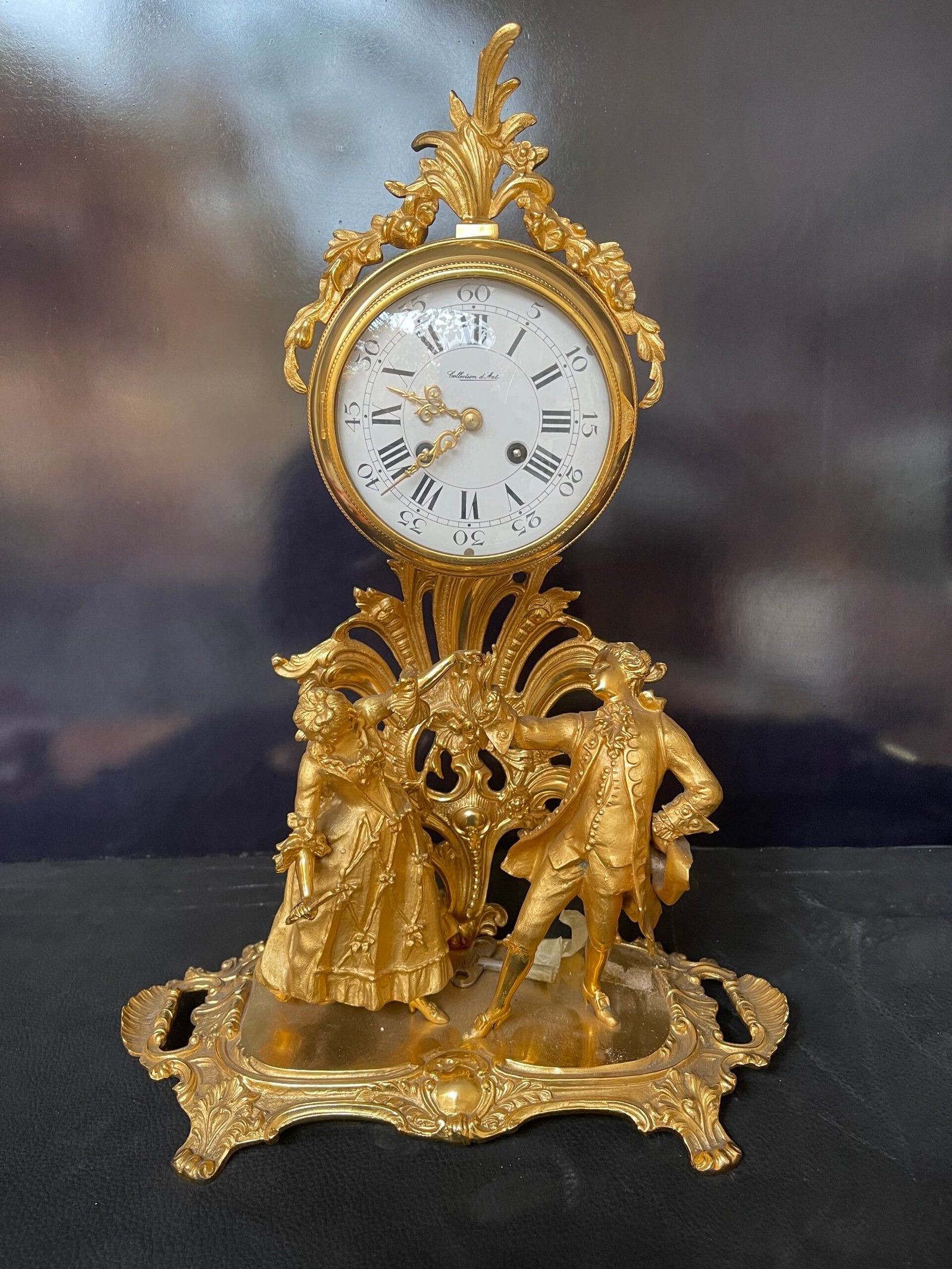 Orologio con scena galante Rococò