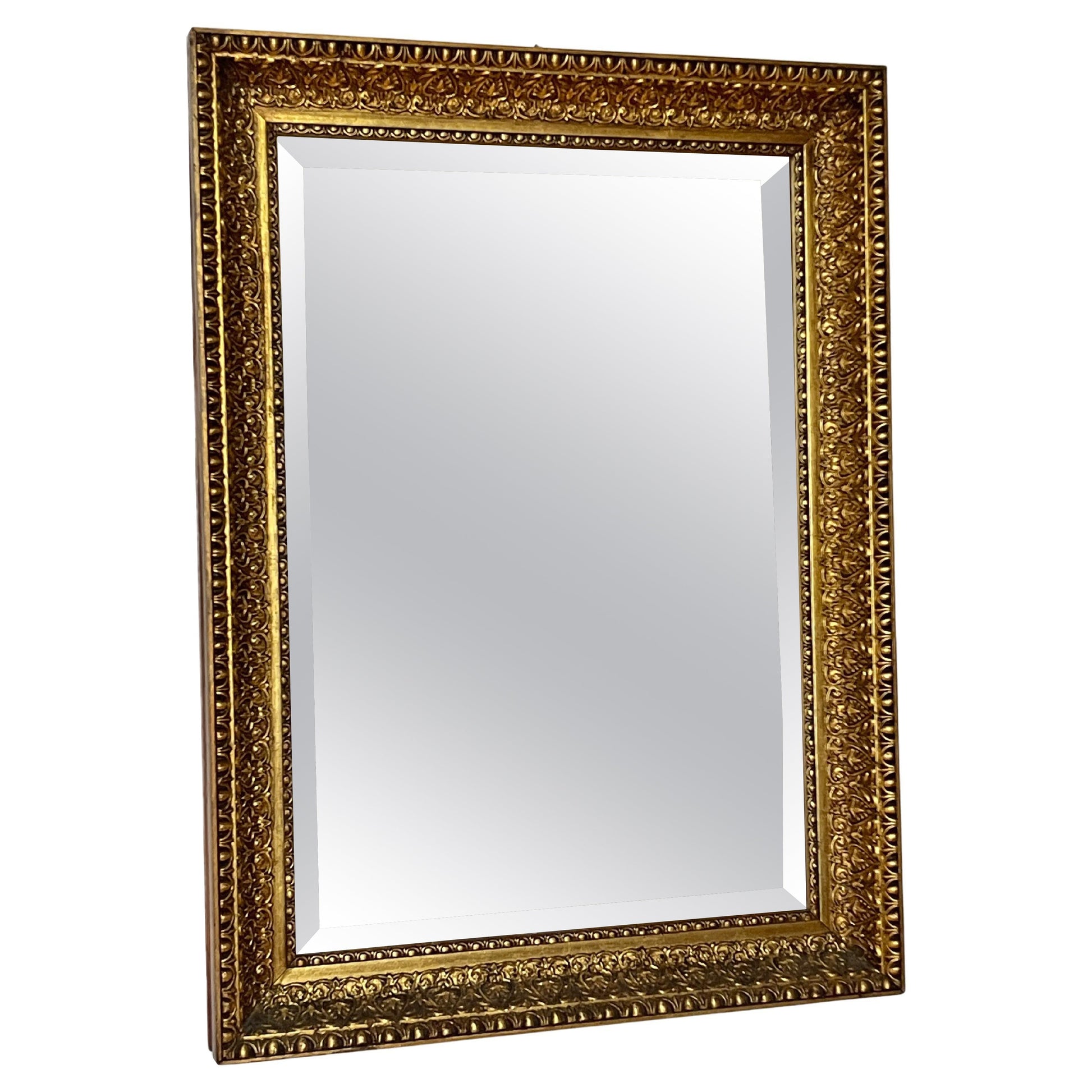 Specchio classico italiano in legno vintage anni '80