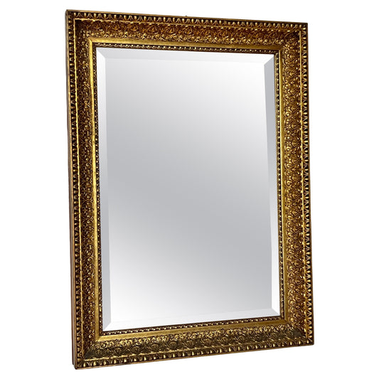 Specchio classico italiano in legno vintage anni '80