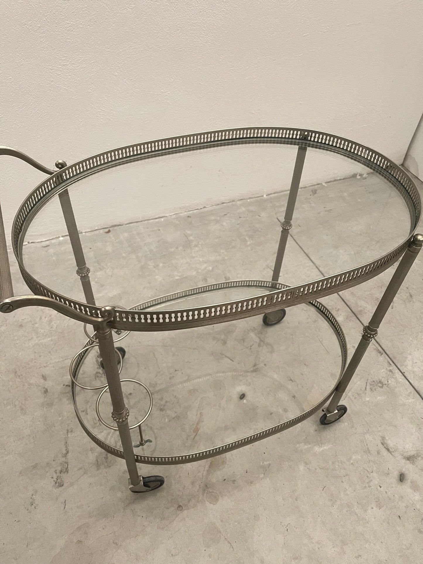 Carrello portavivande in metallo vintage anni '80 italiano