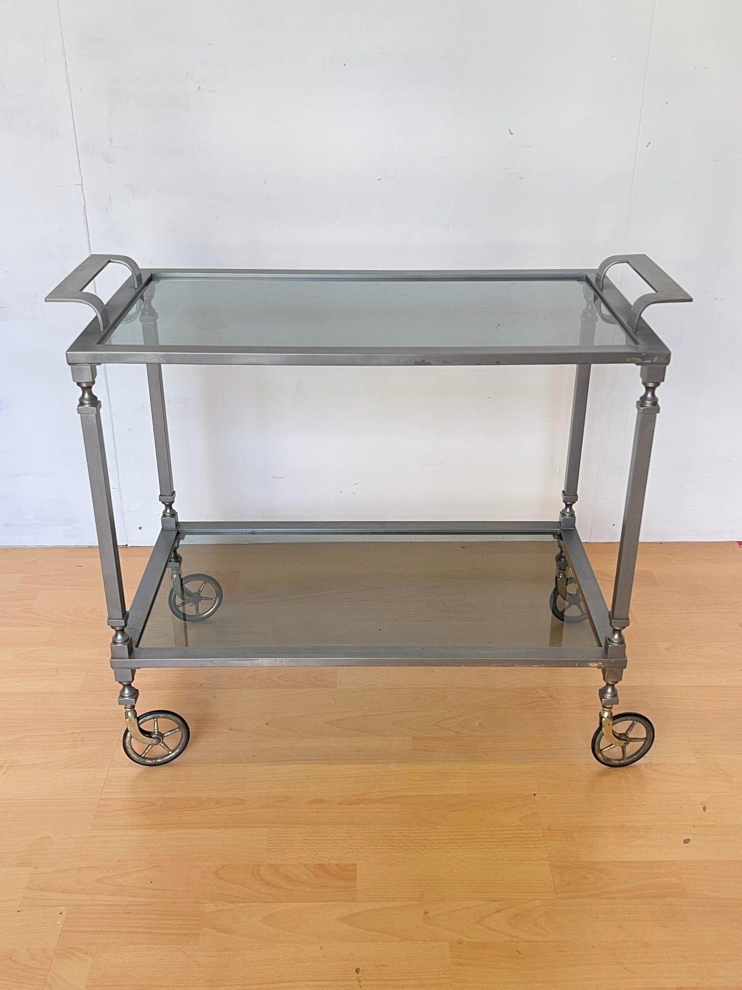 Carrello da Servizio in Metallo e Vetro, anni 90 – Design Industriale vintage