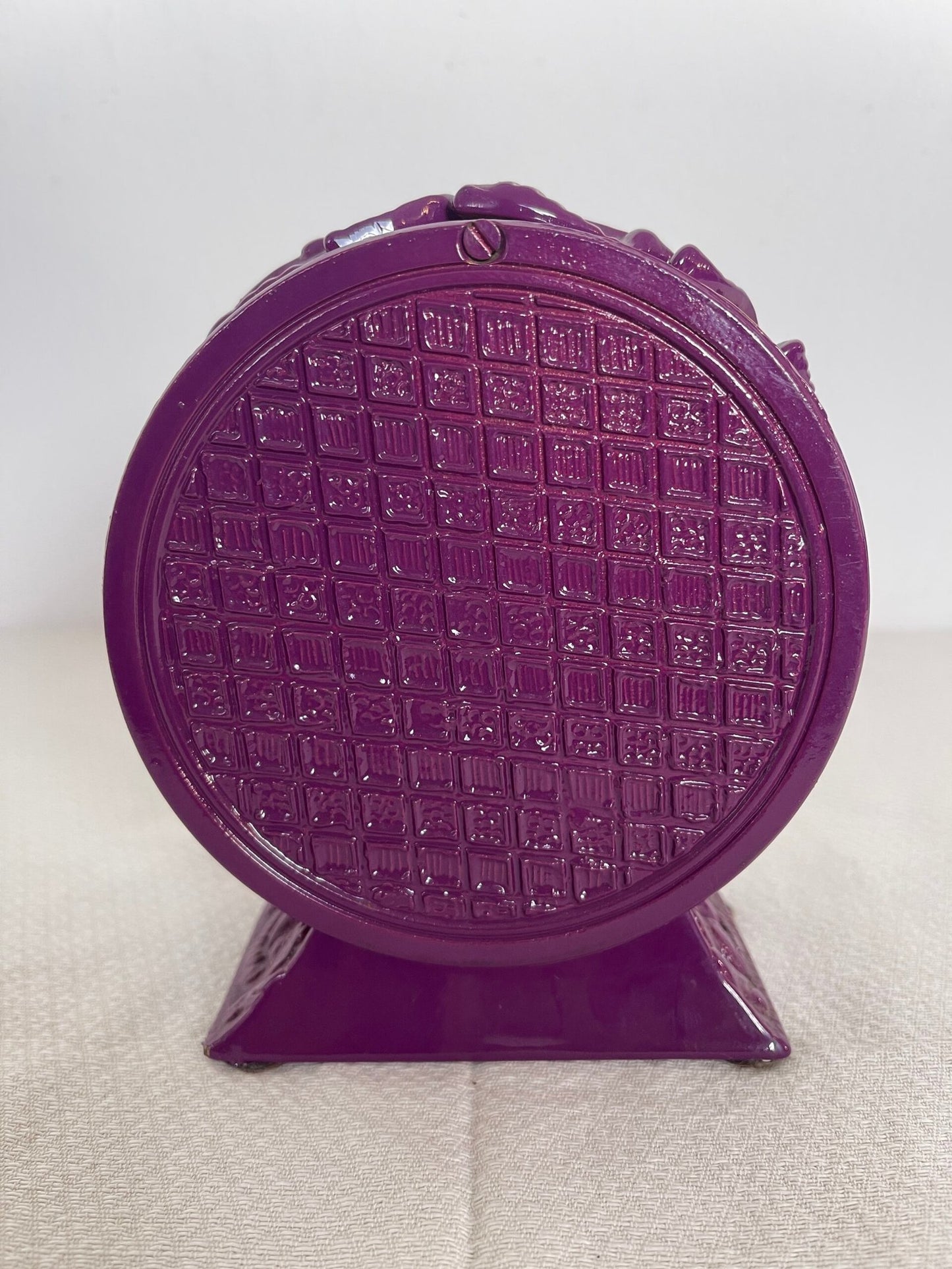 orologio da tavolo vintage Hermle - stile barocca con finitura viola lucido