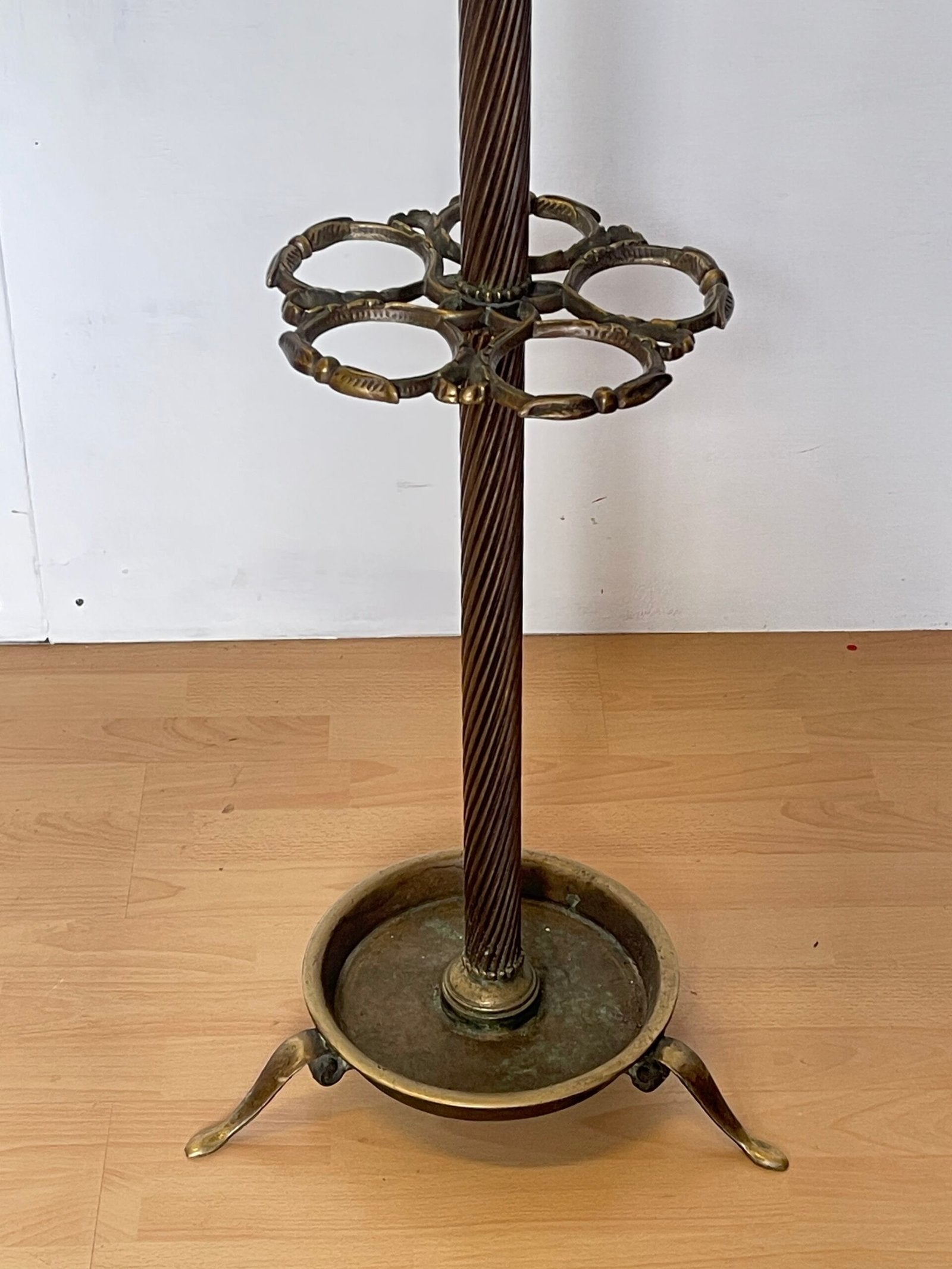 Appendiabiti Antico in Ottone con Portaombrelli - Stile Barocco