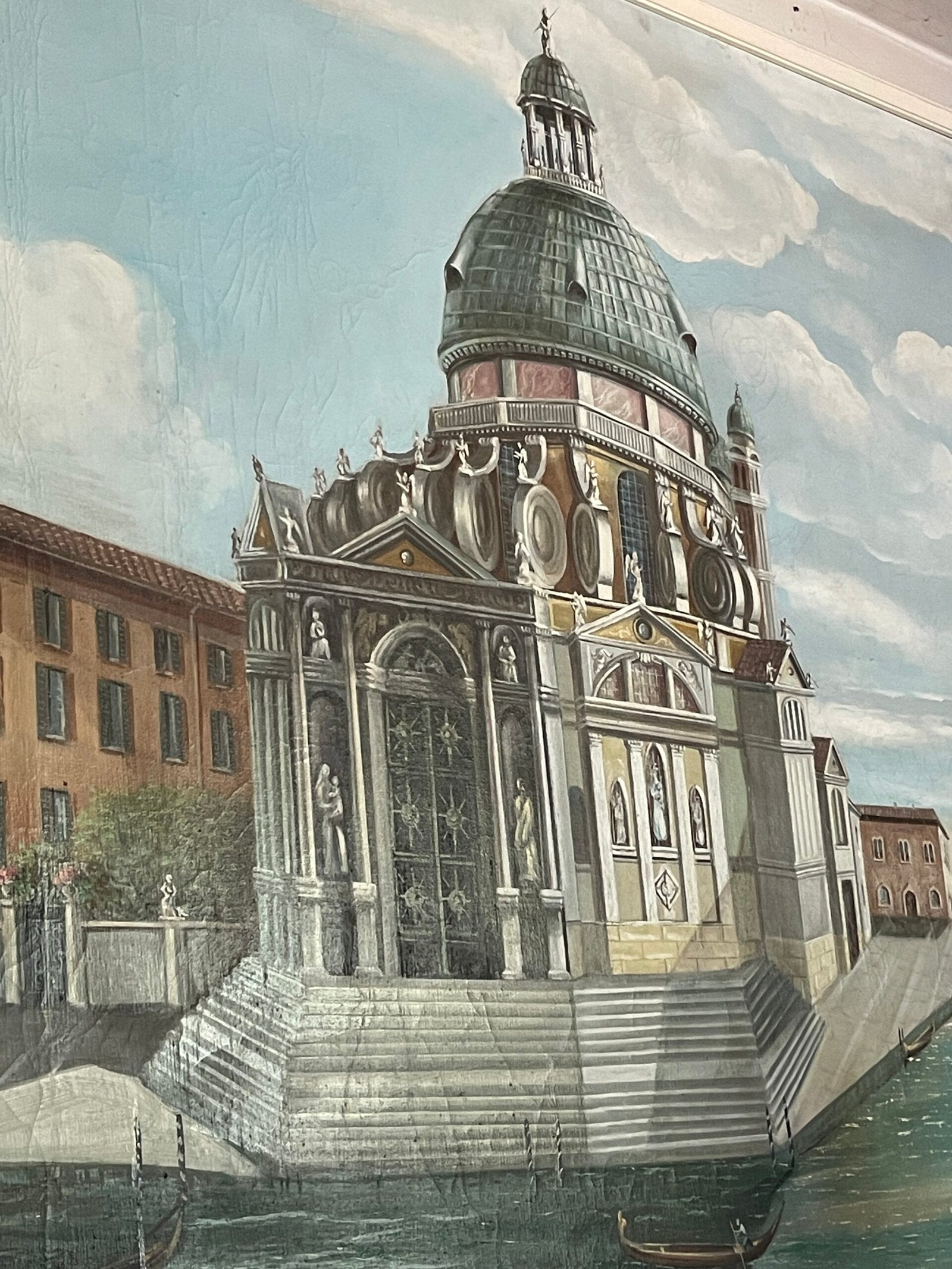 "Veduta di Venezia: La Grande Chiesa e le Gondole"