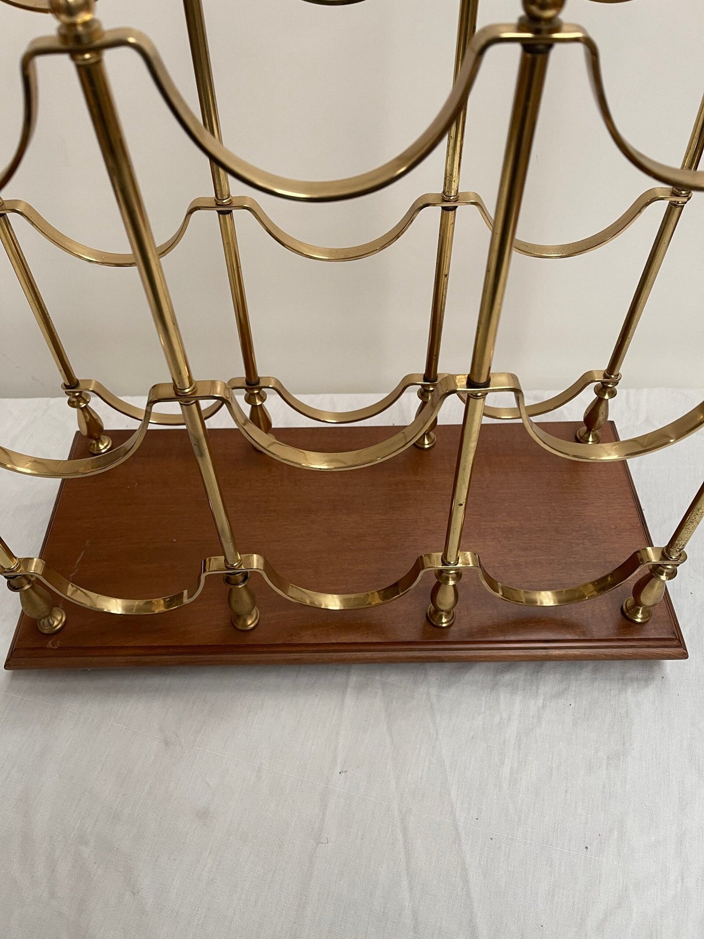 Porta-Riviste in Ottone e Legno