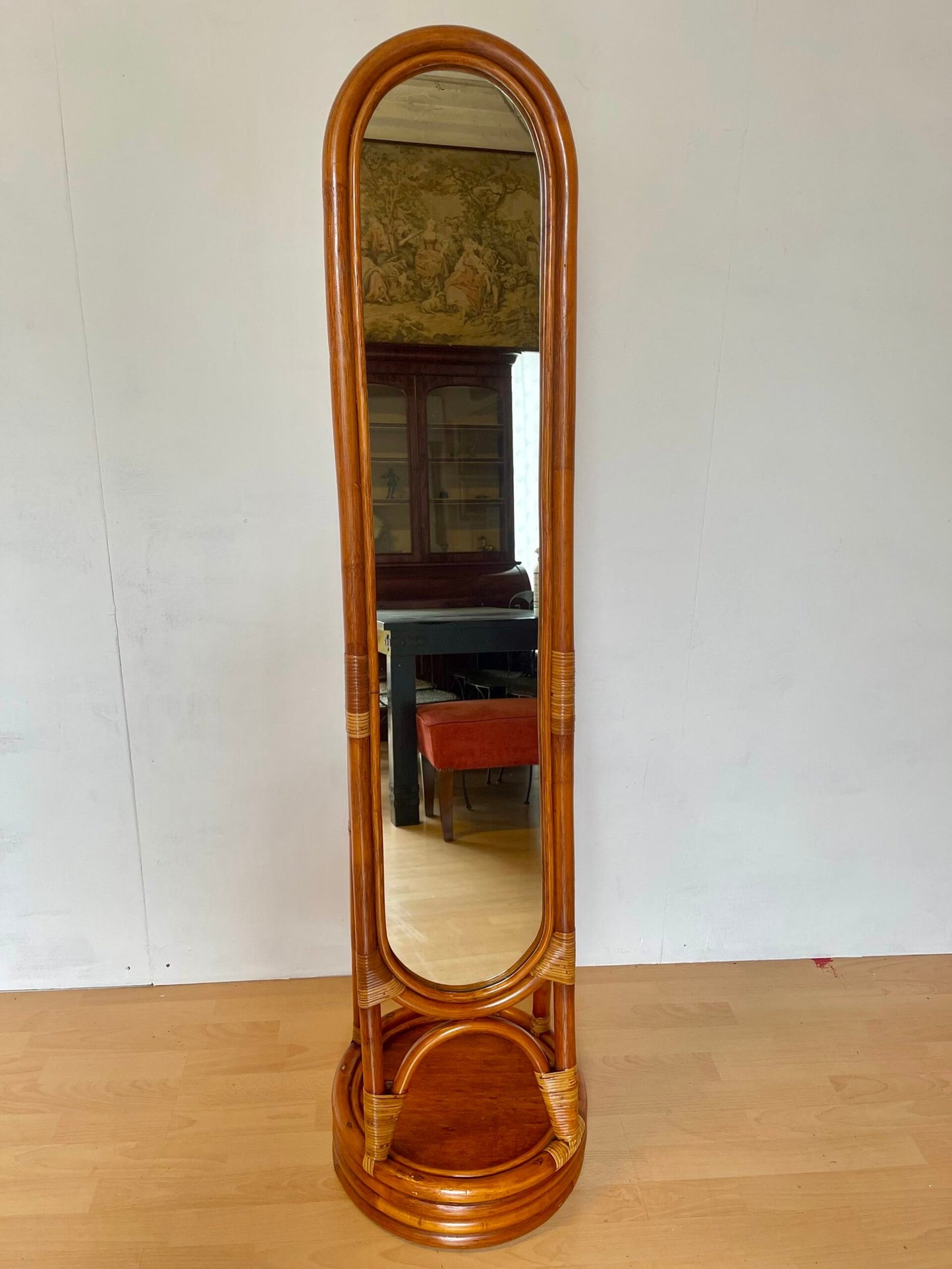 Specchio a figura intera in bambù
