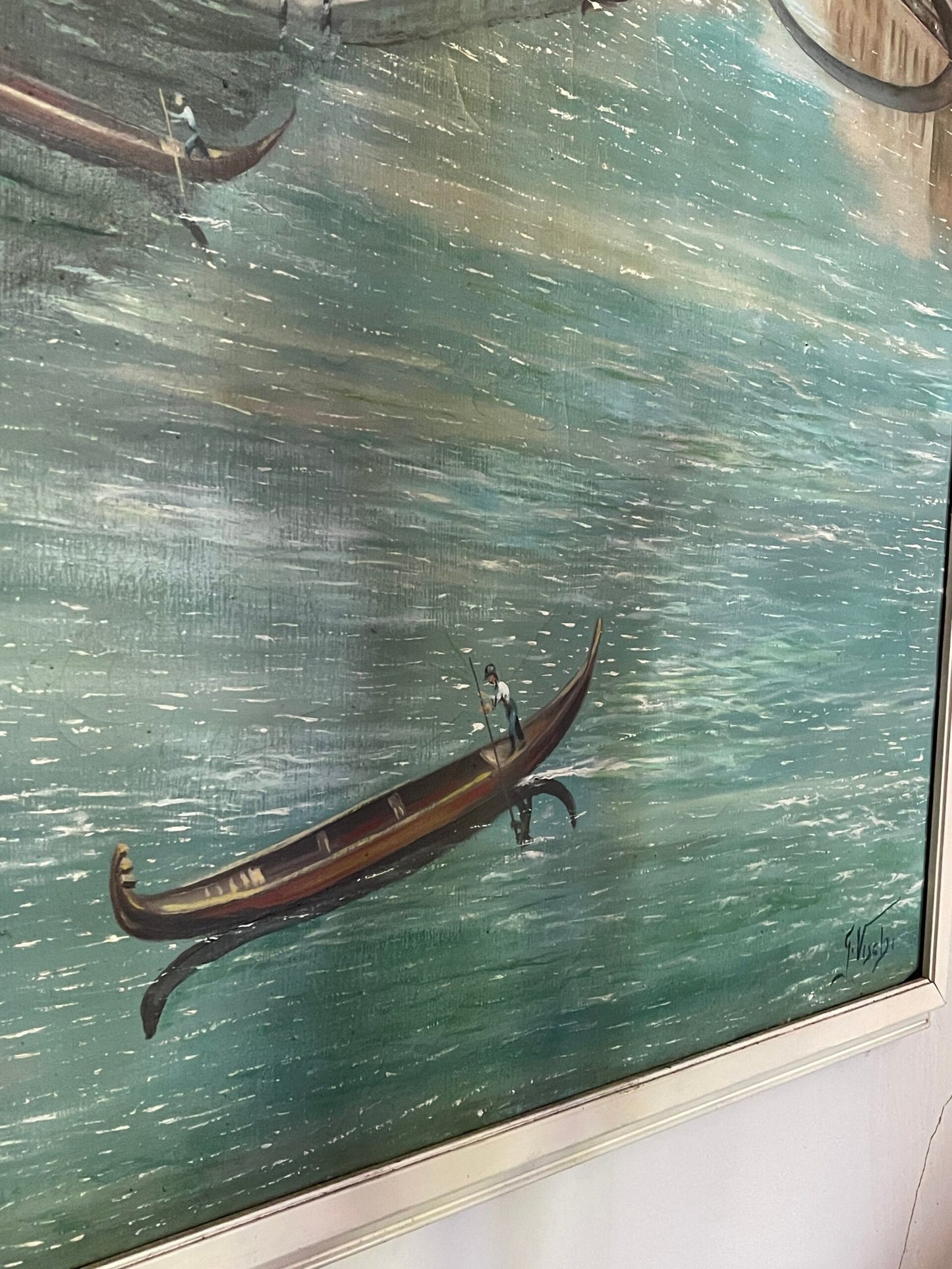 "Veduta di Venezia: La Grande Chiesa e le Gondole"