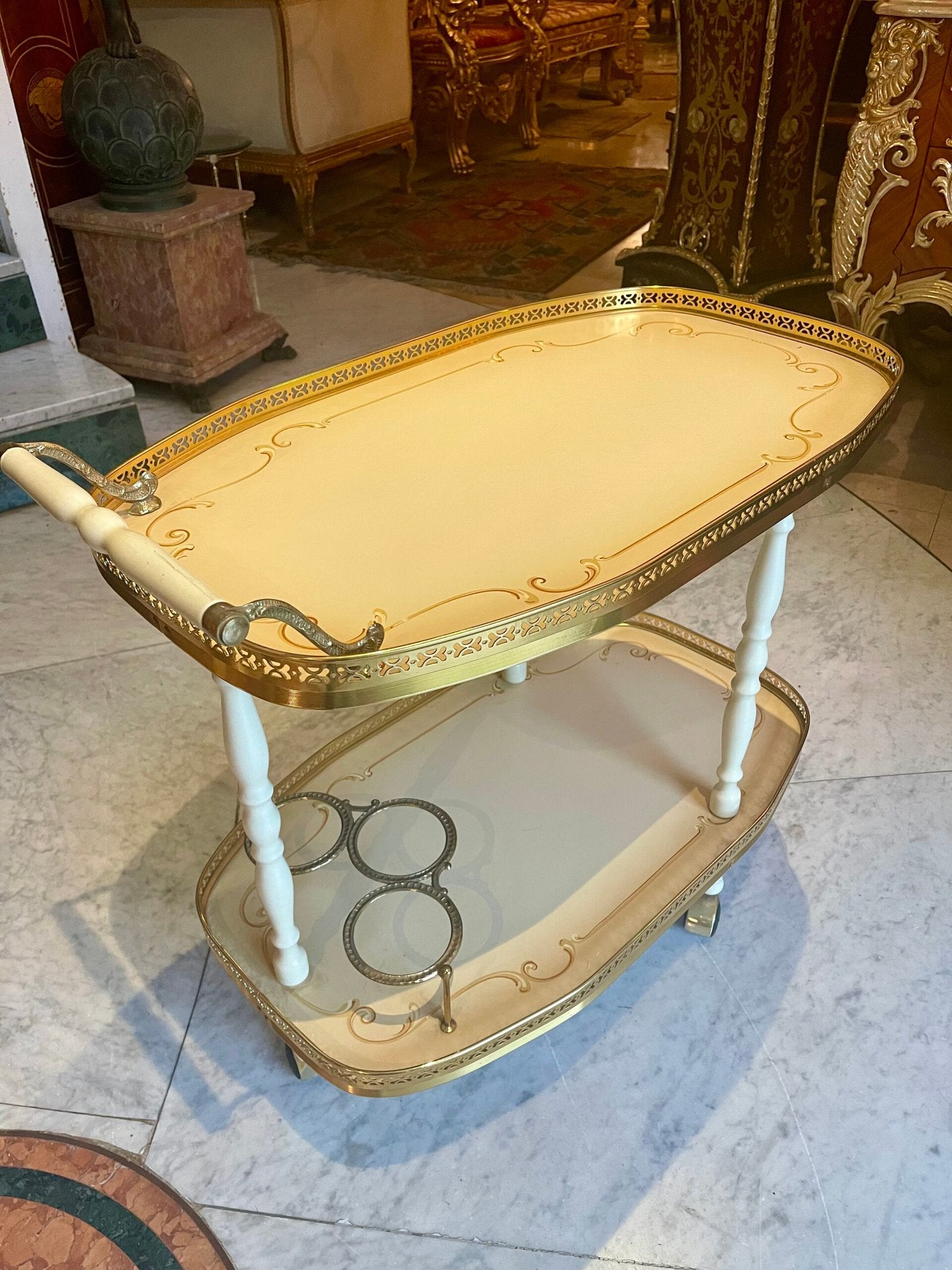 Carrello Portavivande Dolce stile Rococò