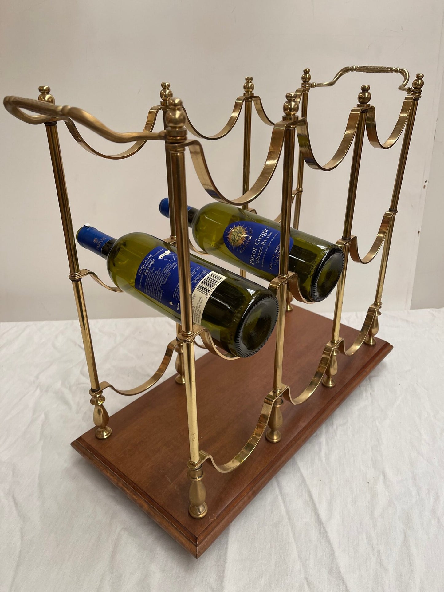 Porta-Riviste in Ottone e Legno